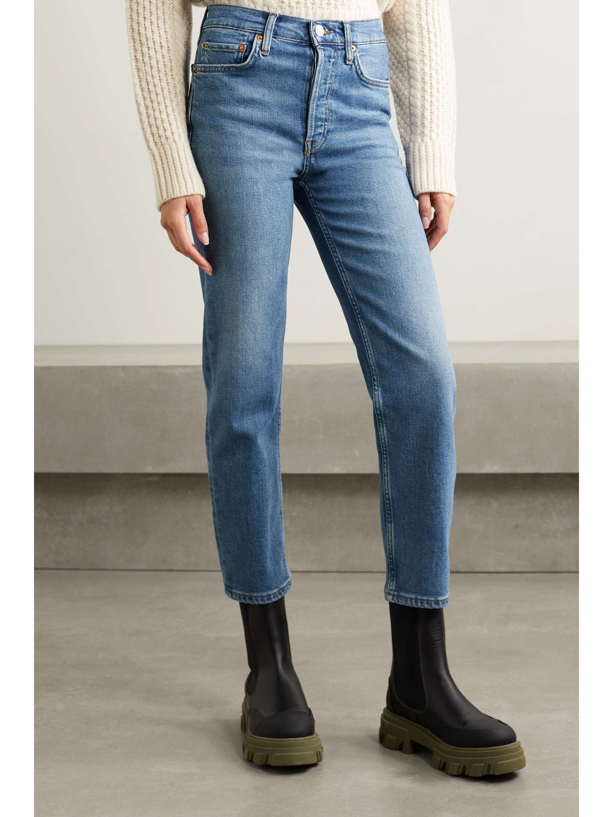 Mid denim 70s Originals Stove Pipe 