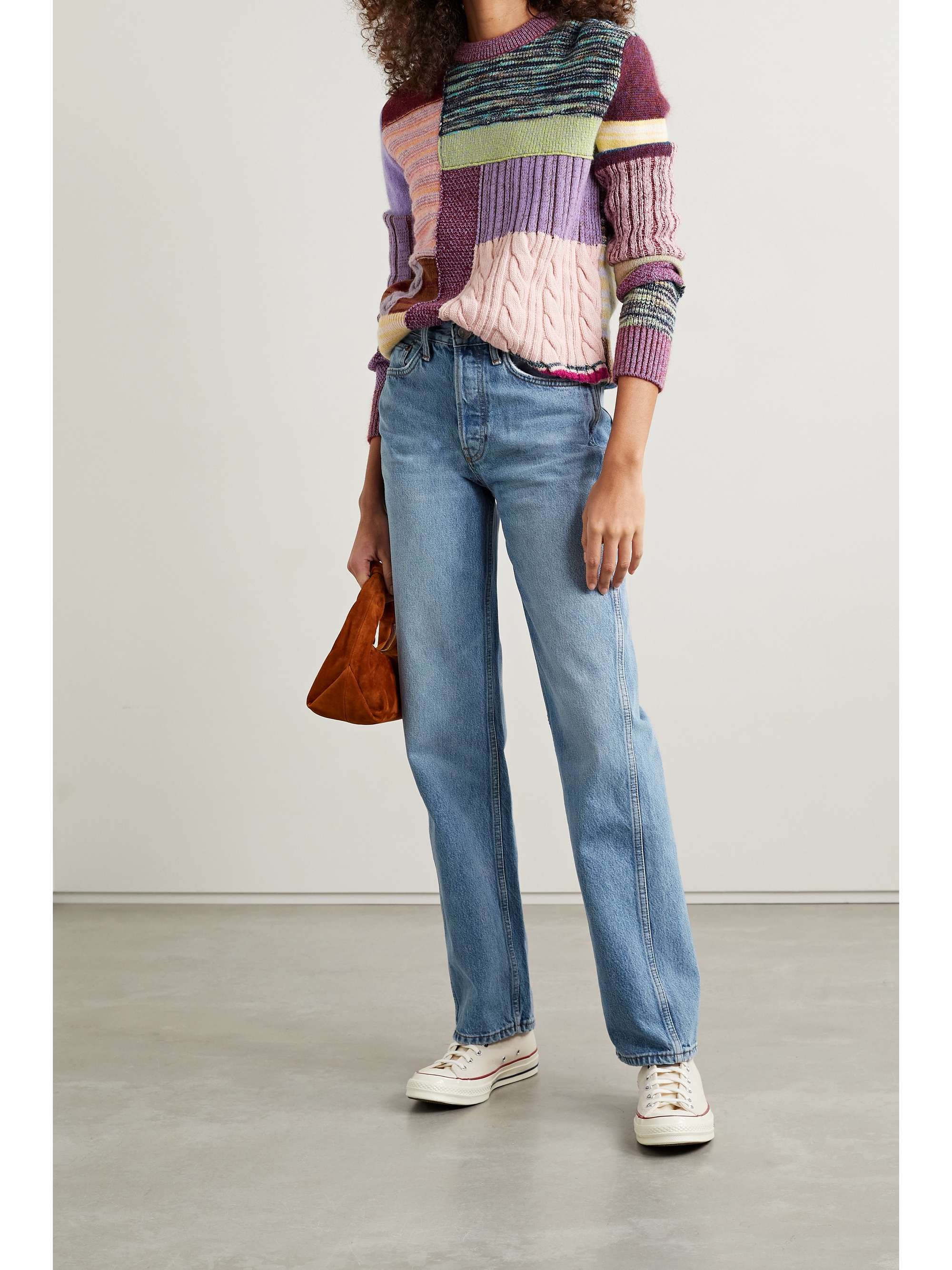 90s high-rise straight-leg jeans 