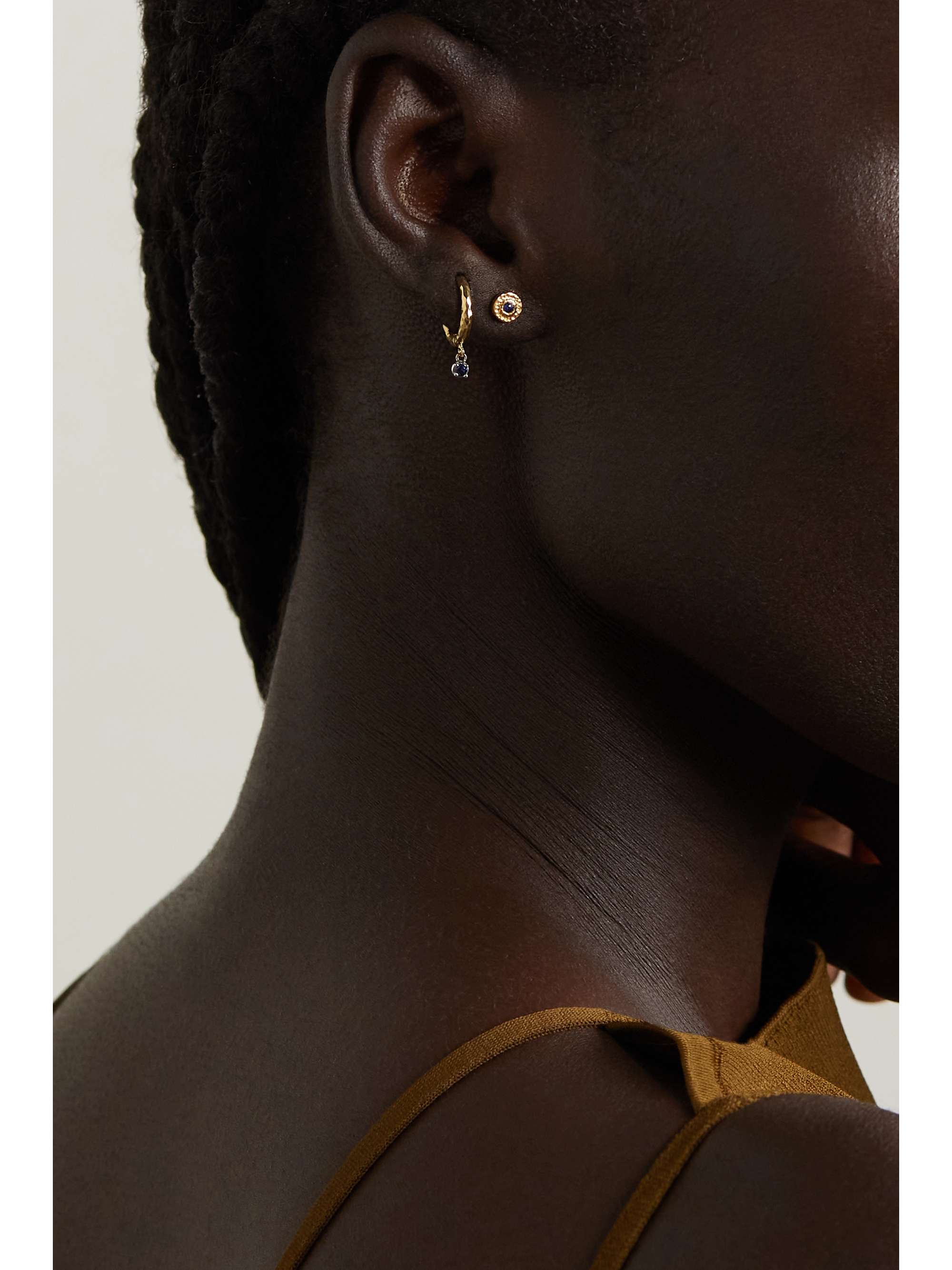 OCTAVIA ELIZABETH + NET SUSTAIN Nesting Gem 18-karat recycled gold sapphire earrings