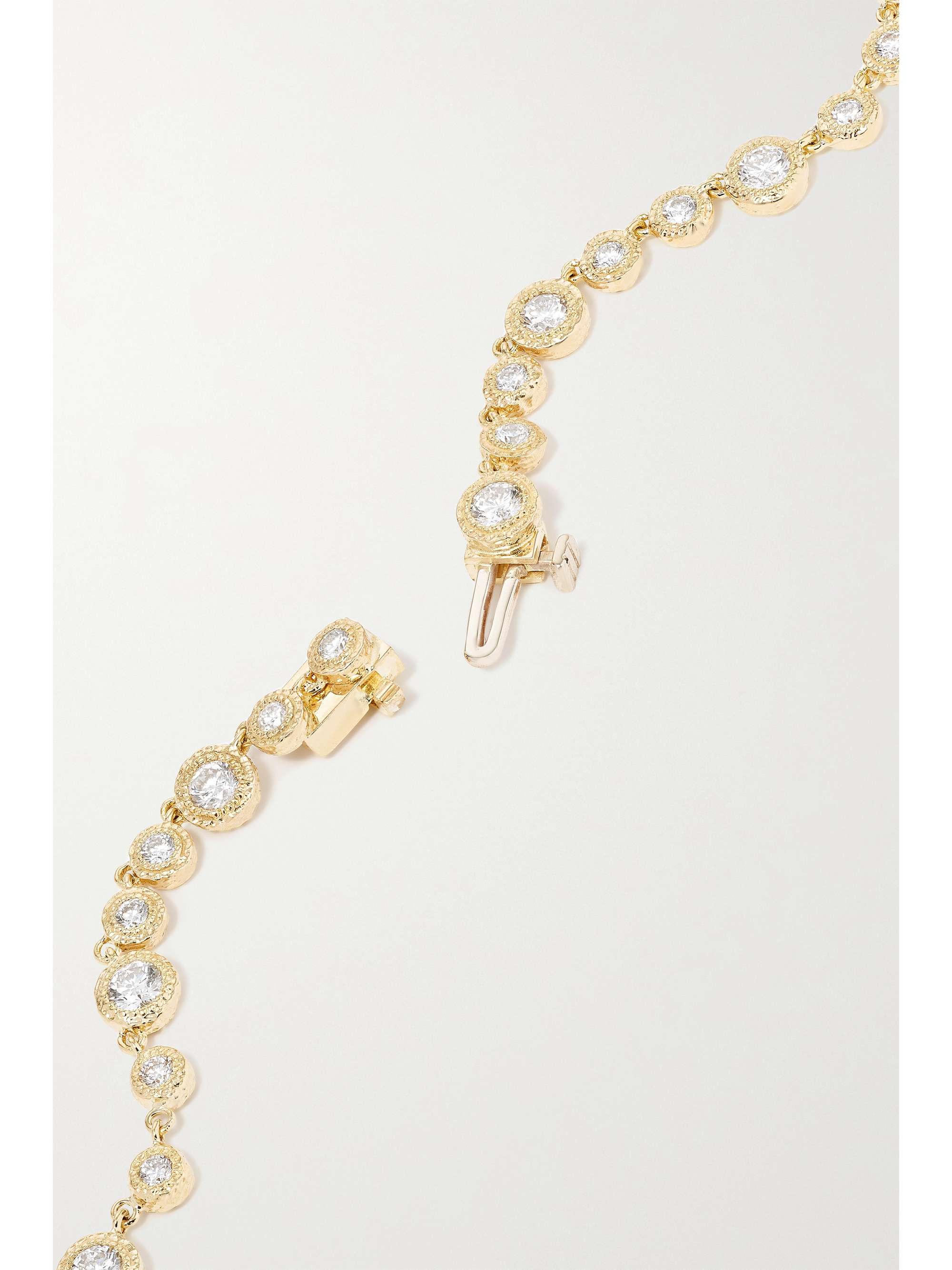 OCTAVIA ELIZABETH Micro Nesting Gem Kette aus recyceltem 18 Karat Gold mit Diamanten