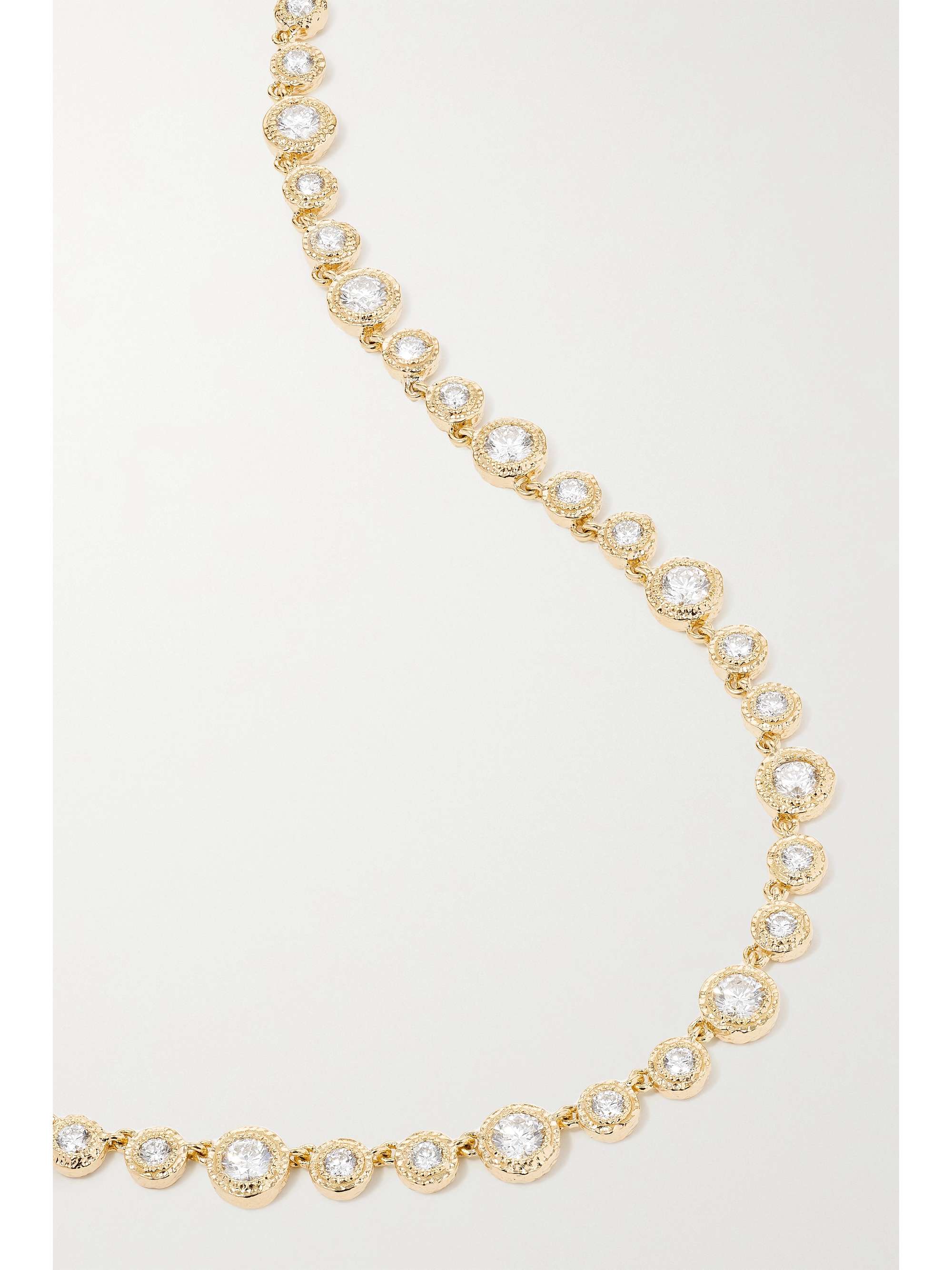 OCTAVIA ELIZABETH Micro Nesting Gem Kette aus recyceltem 18 Karat Gold mit Diamanten