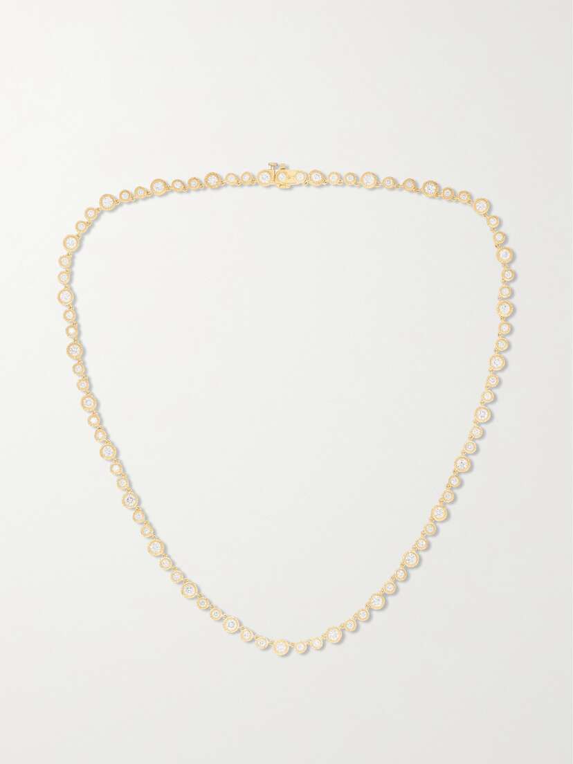 Octavia Elizabeth Micro Nesting Gem 18-karat Recycled Gold Diamond Necklace