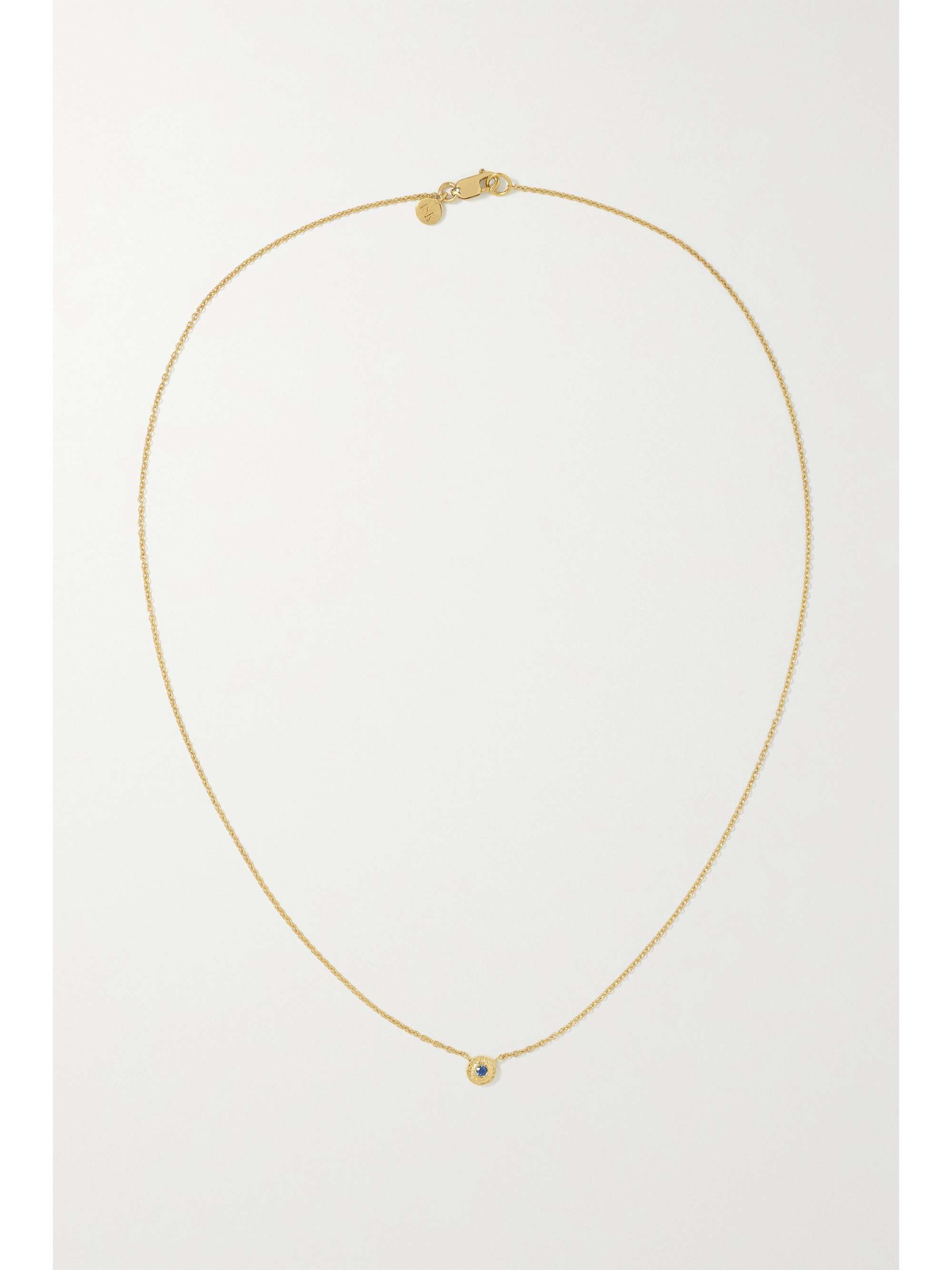 OCTAVIA ELIZABETH + NET SUSTAIN Nesting Gem 18-karat recycled gold sapphire necklace