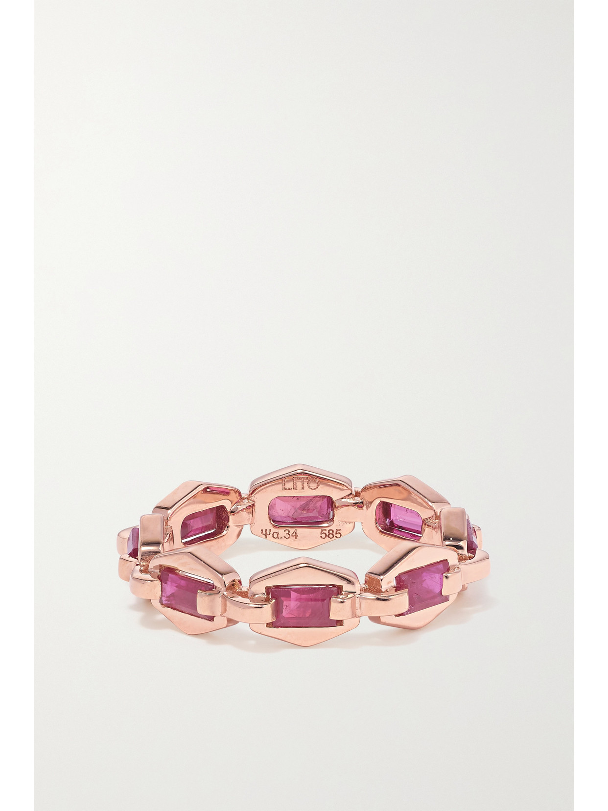 Lito – 14-karat Rose Gold Ruby Ring – 7