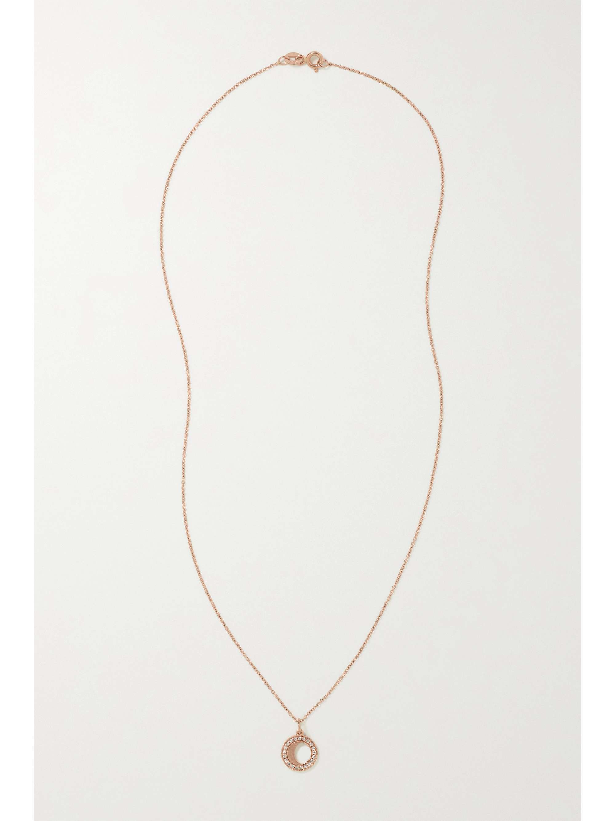 ANDREA FOHRMAN Waning/ Waxing Gibbous 18-karat rose gold diamond ...