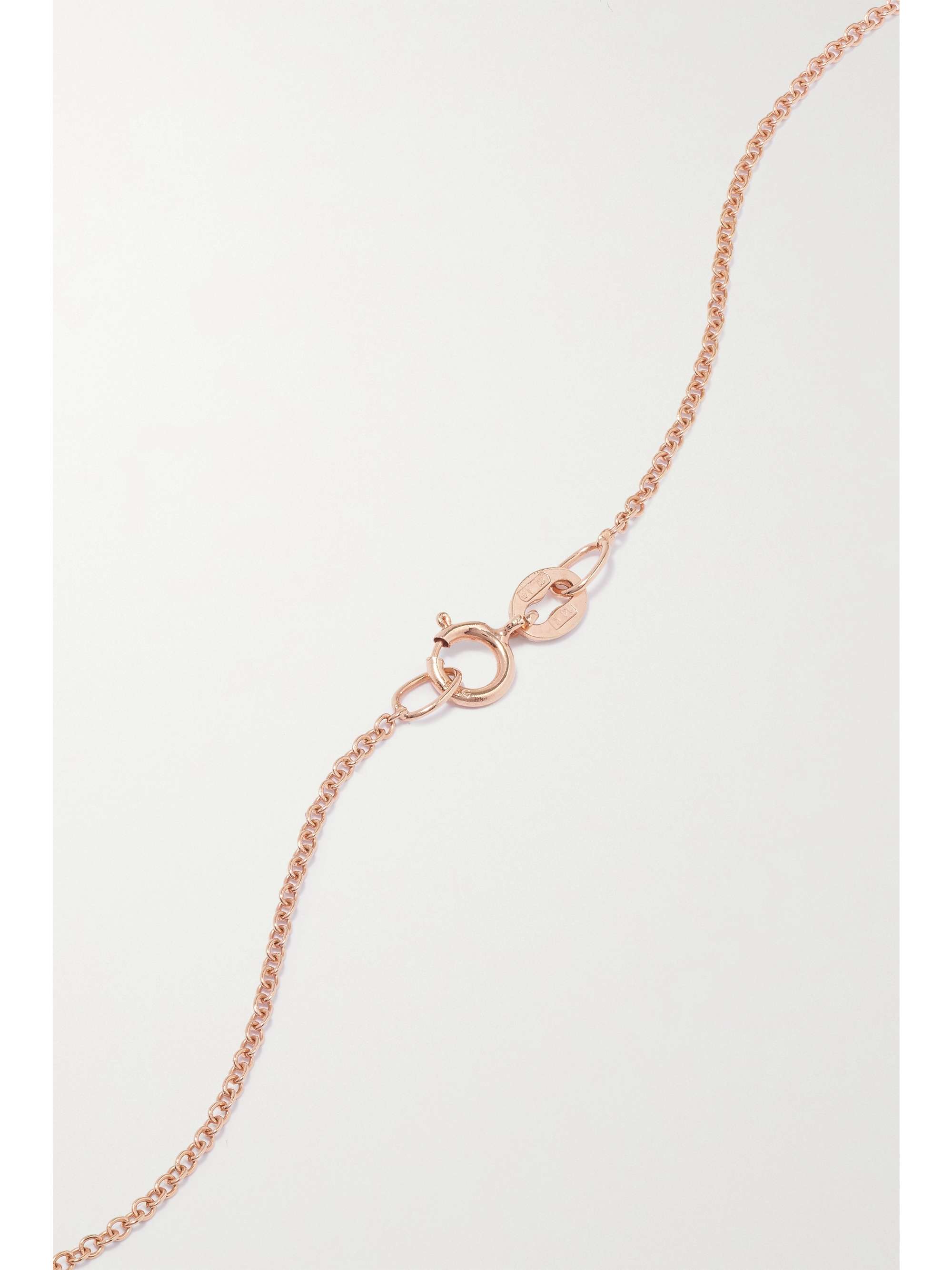 ANDREA FOHRMAN Crescent Moon 18-karat rose gold diamond necklace