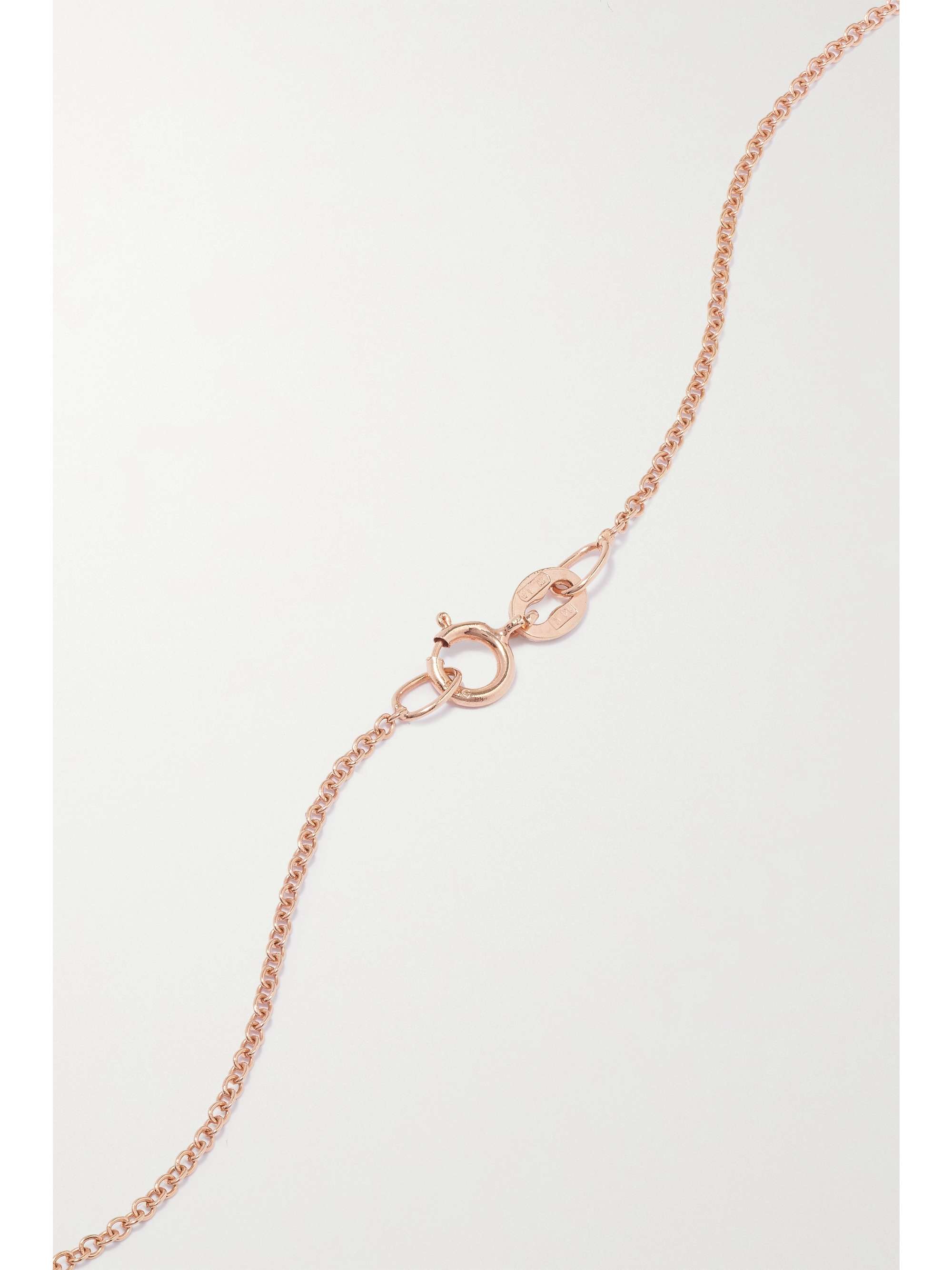 ANDREA FOHRMAN Crescent Moon 18-karat rose gold diamond necklace | NET ...