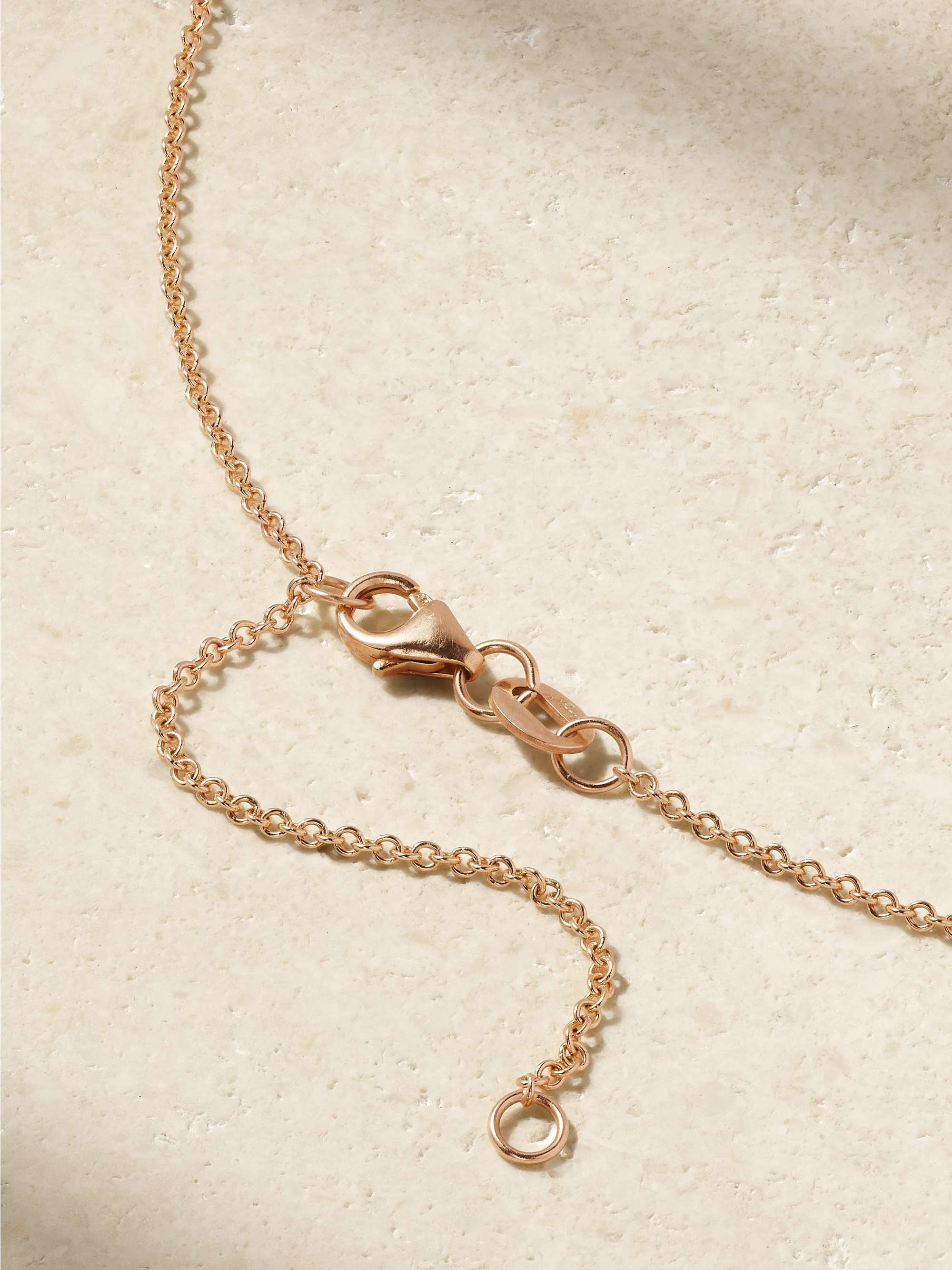 ANDREA FOHRMAN Mini Galaxy Star 14-karat rose gold, rose de France and diamond necklace