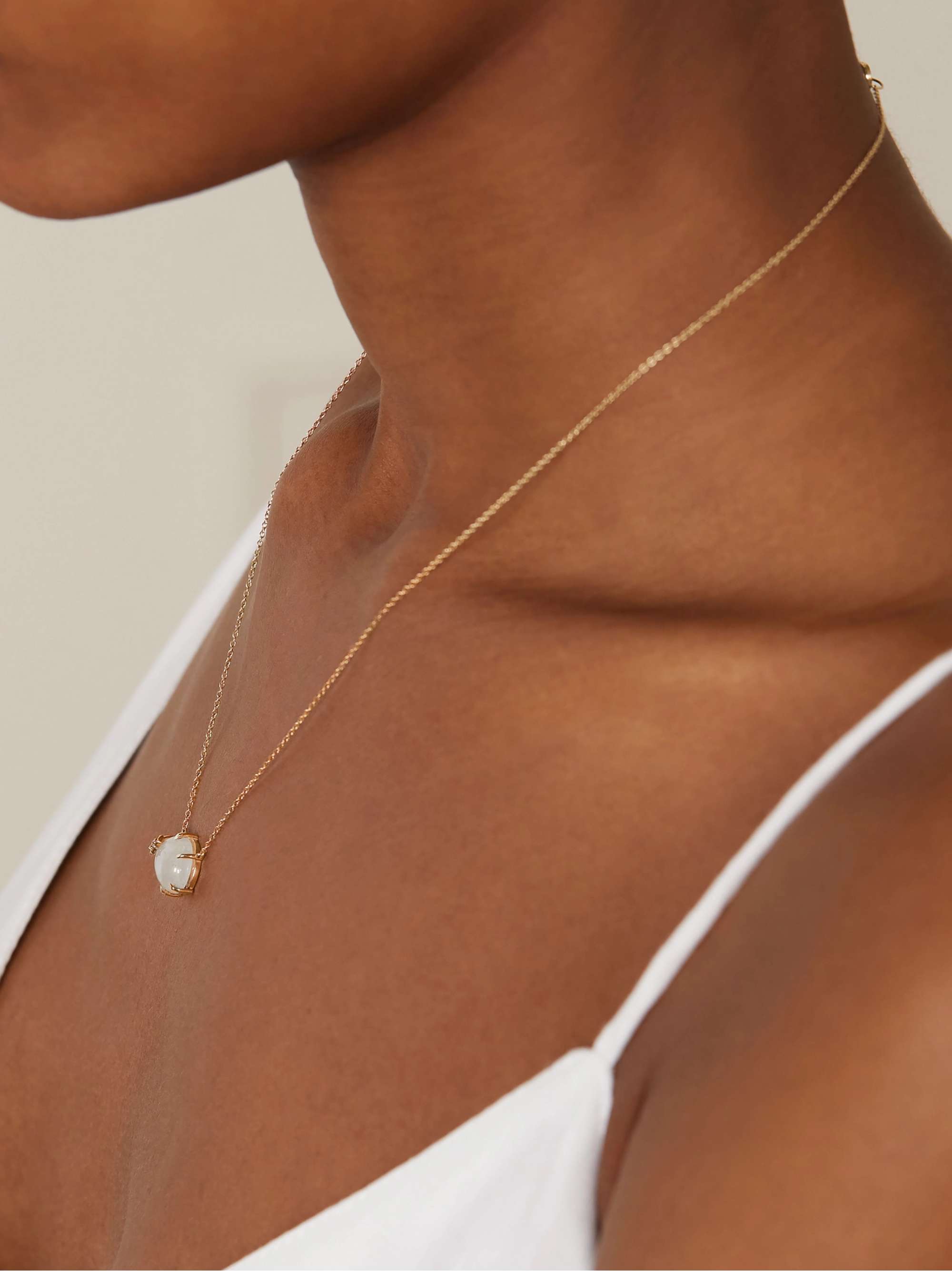 ANDREA FOHRMAN Mini Galaxy Star 14-karat rose gold, rose de France and diamond necklace