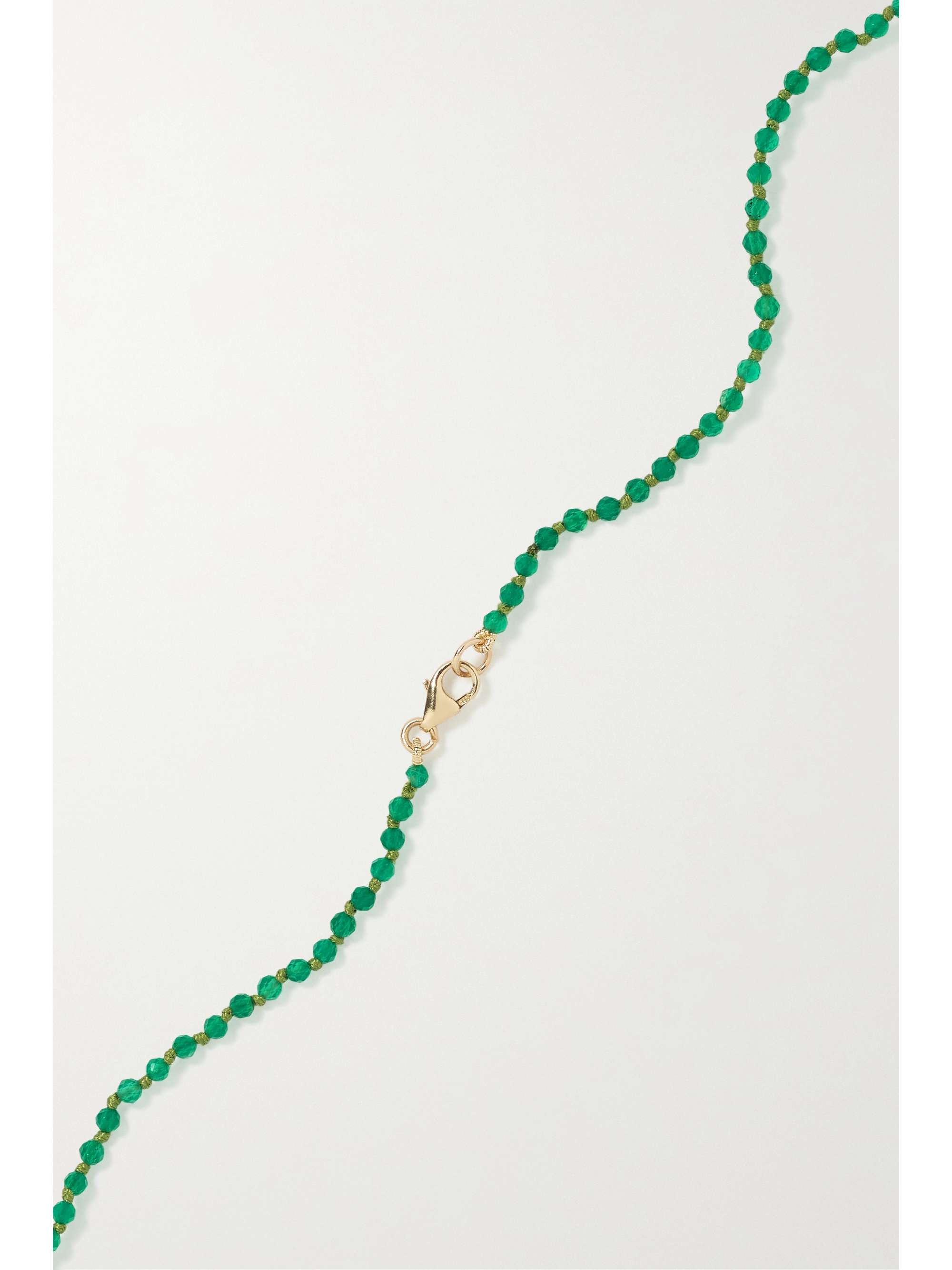 ANDREA FOHRMAN Mini Cosmo 14-karat gold multi-stone necklace