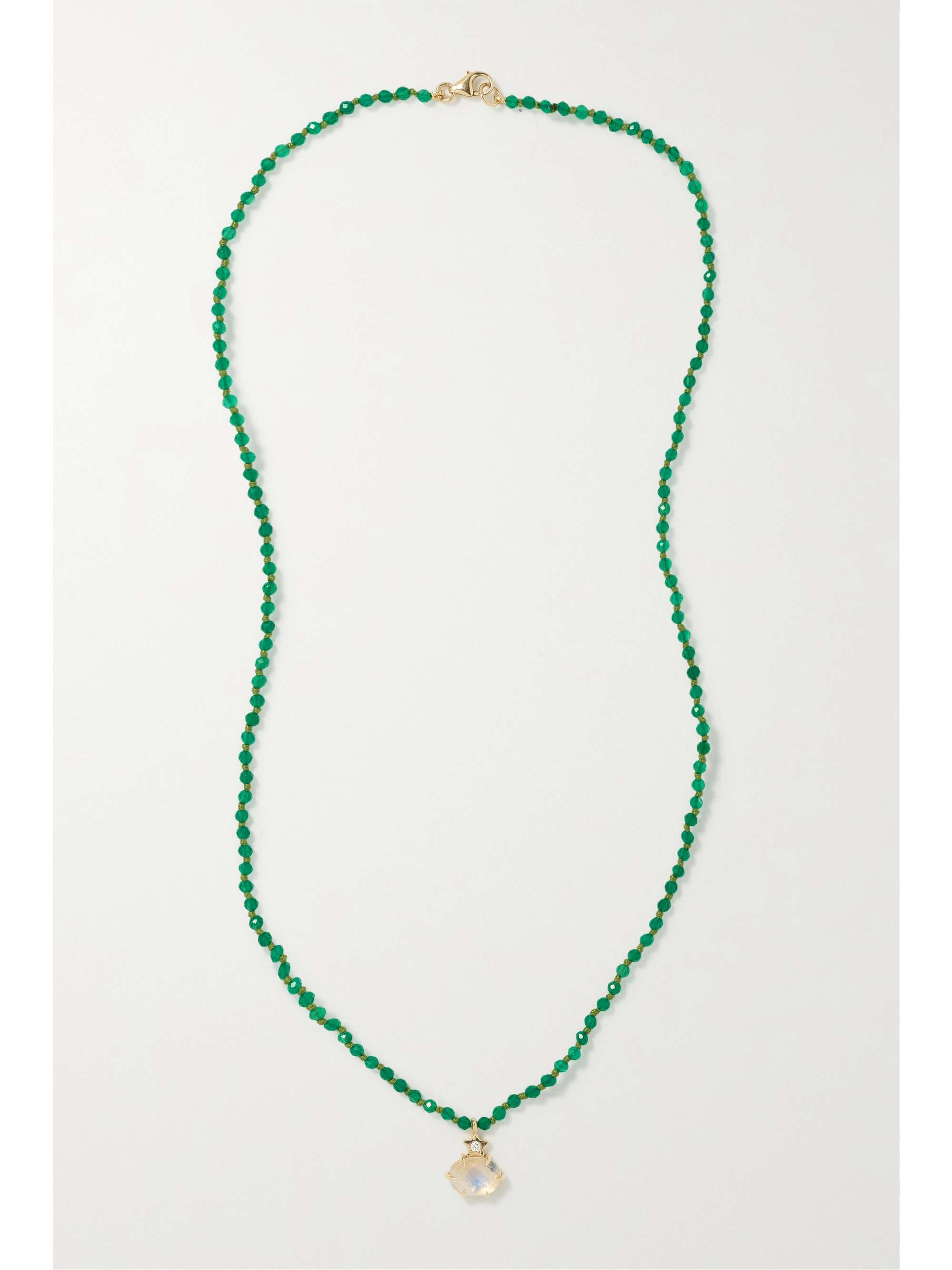 ANDREA FOHRMAN Mini Cosmo 14-karat gold multi-stone necklace