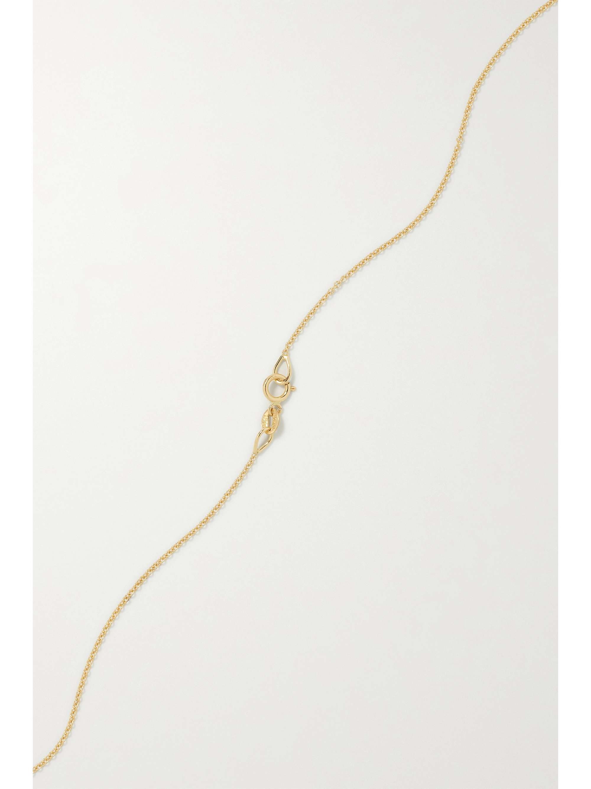 ANDREA FOHRMAN Crescent Moon 18-karat gold diamond necklace