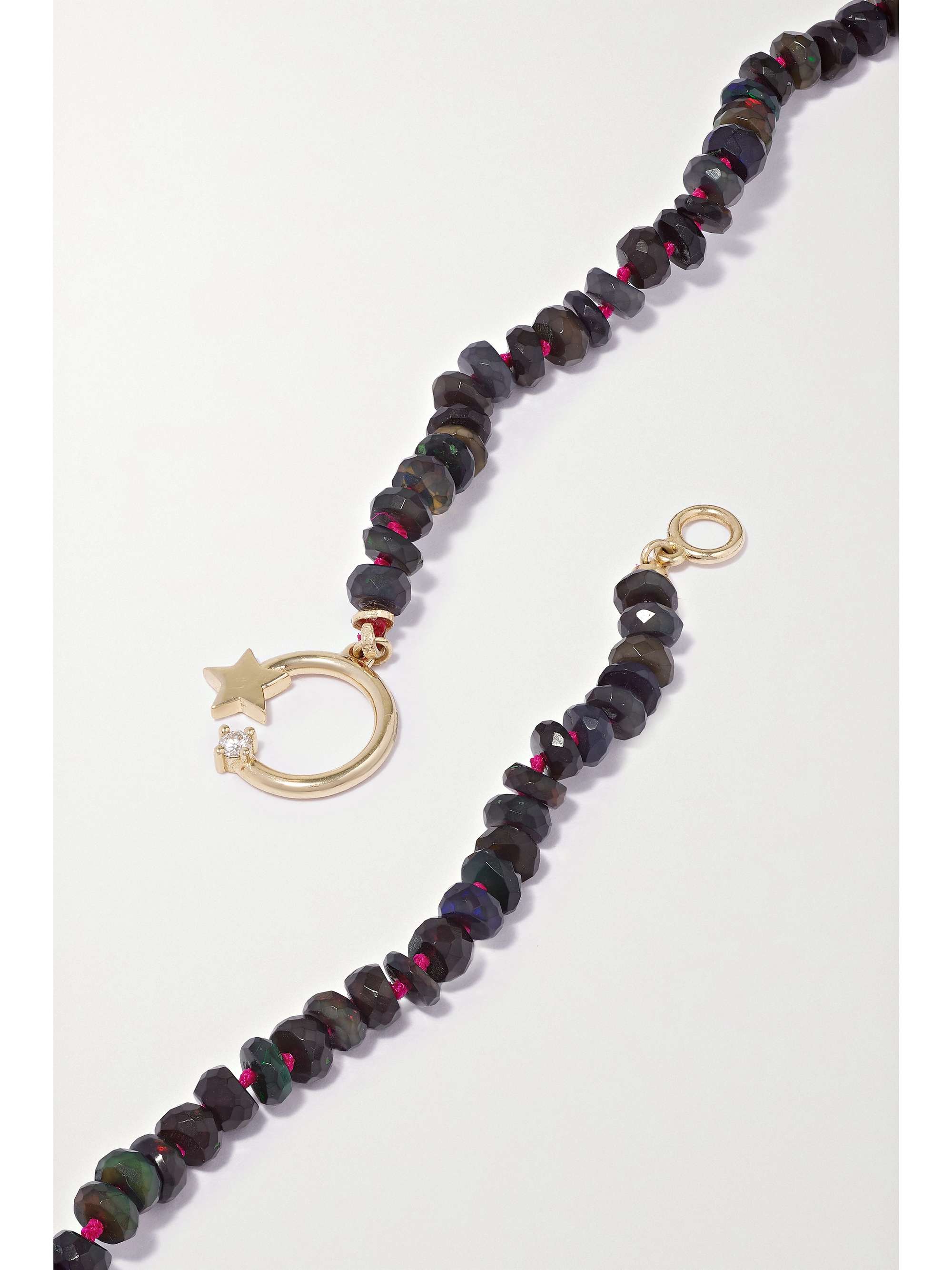 ANDREA FOHRMAN Shooting Star 14-karat gold, opal and diamond necklace