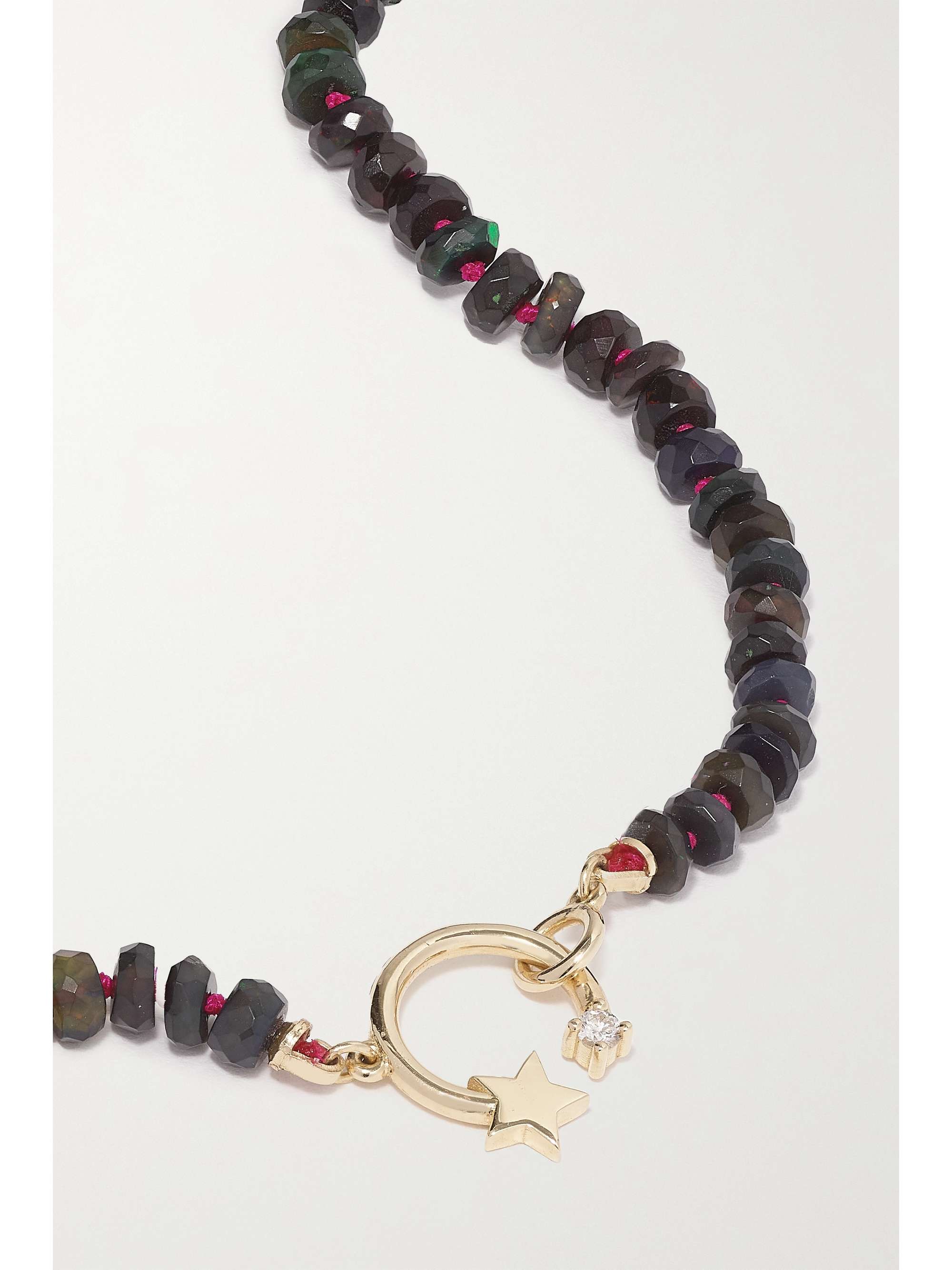 ANDREA FOHRMAN Shooting Star 14-karat gold, opal and diamond necklace