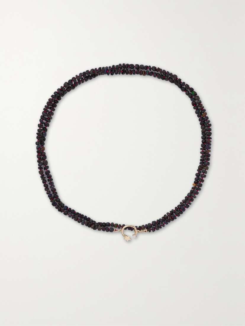 Andrea Fohrman Shooting Star 14-karat , Opal And Diamond Necklace