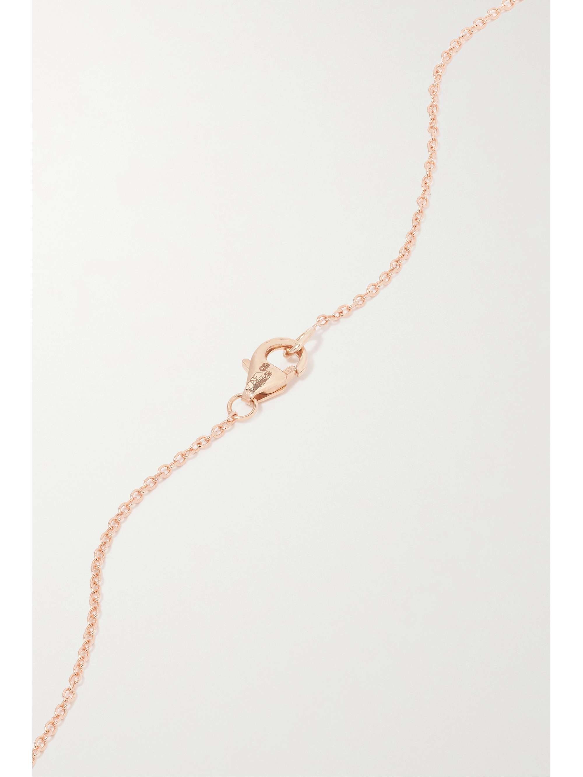 ANDREA FOHRMAN Mini Galaxy Star 14-karat rose gold, rose de France and diamond necklace