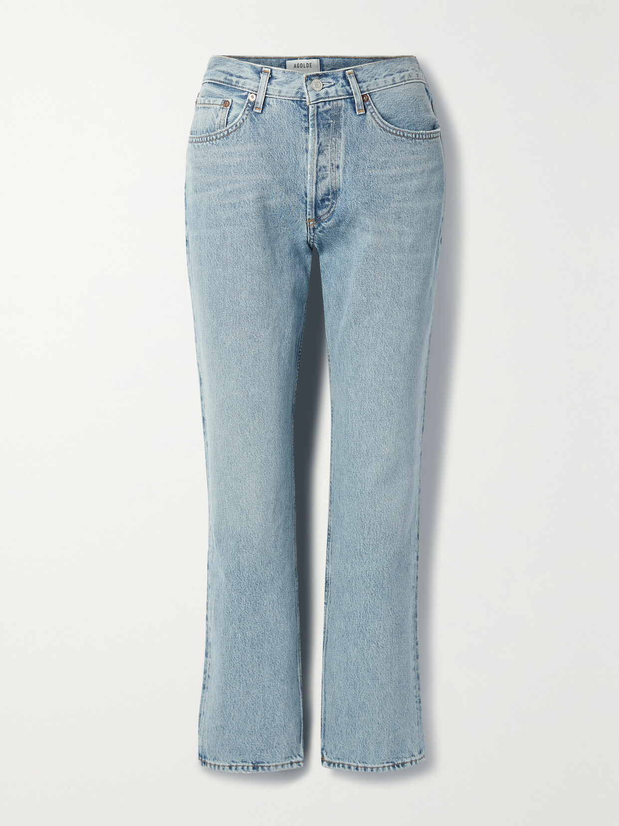 AGOLDE - + Net Sustain Lana Mid-rise Straight-leg Organic Jeans - Blue