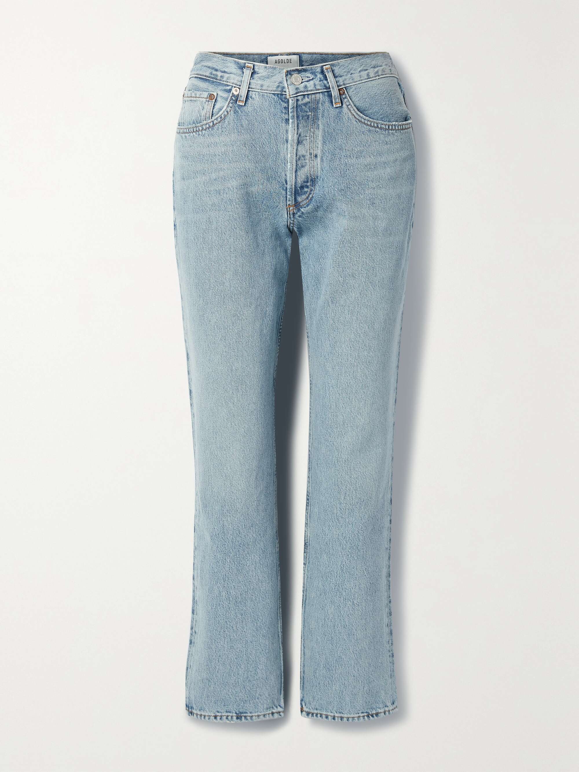 AGOLDE + NET SUSTAIN Lana mid-rise straight-leg organic jeans | NET-A ...