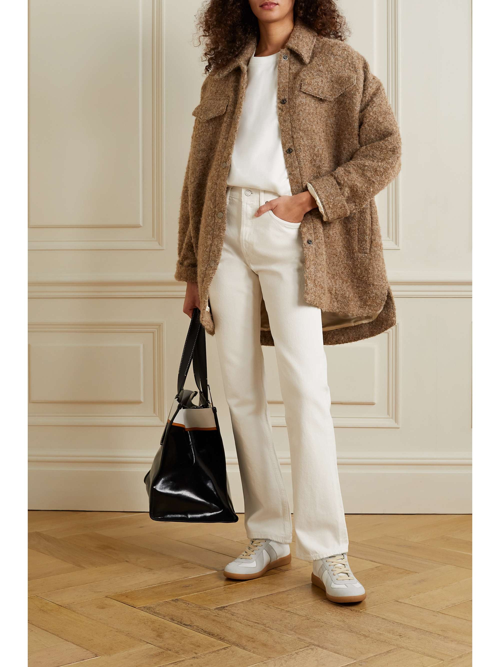 White Lana mid-rise straight-leg 