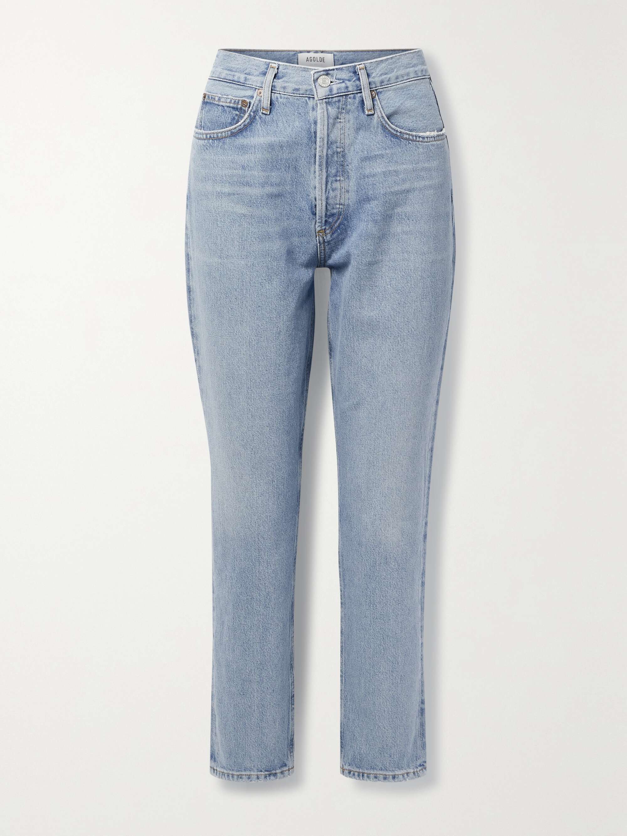 Light blue Fen high-rise straight-leg 