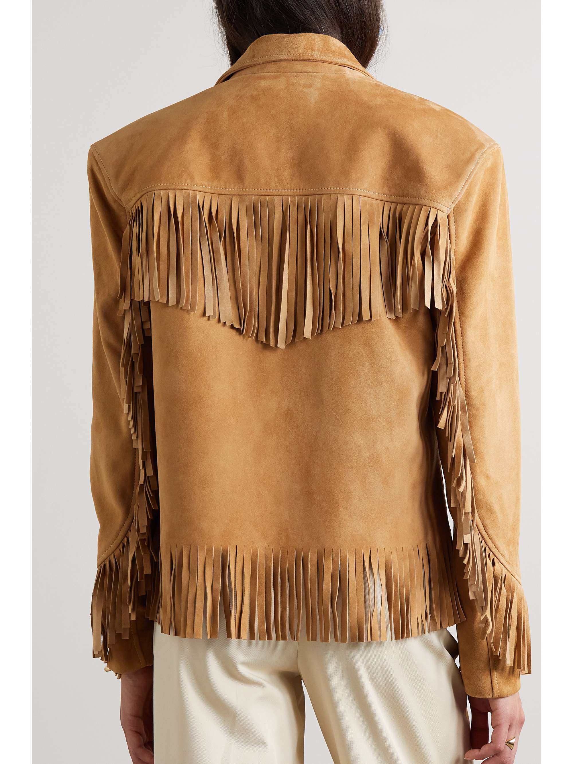 HALFBOY Fringed suede jacket