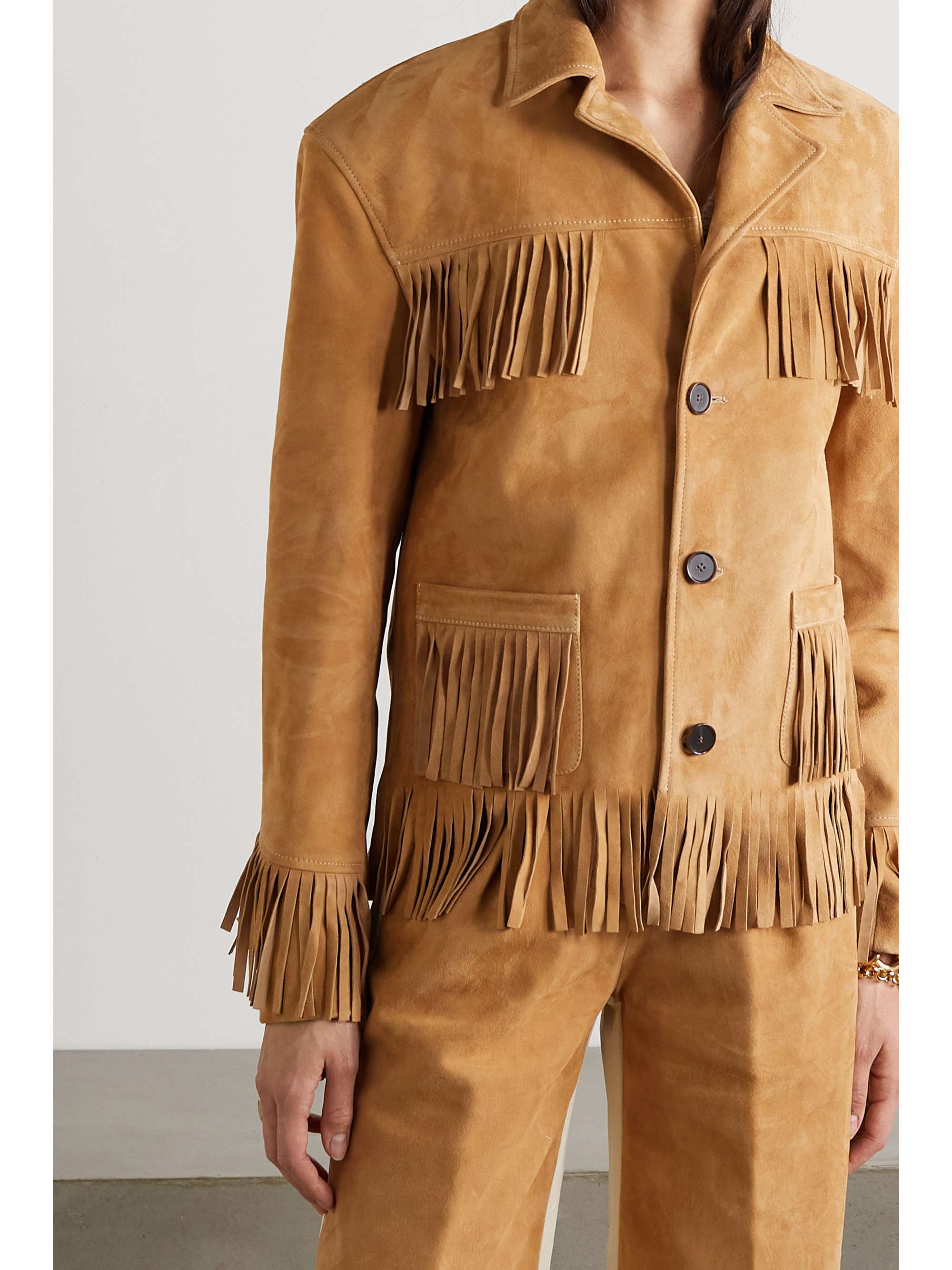 HALFBOY Fringed suede jacket