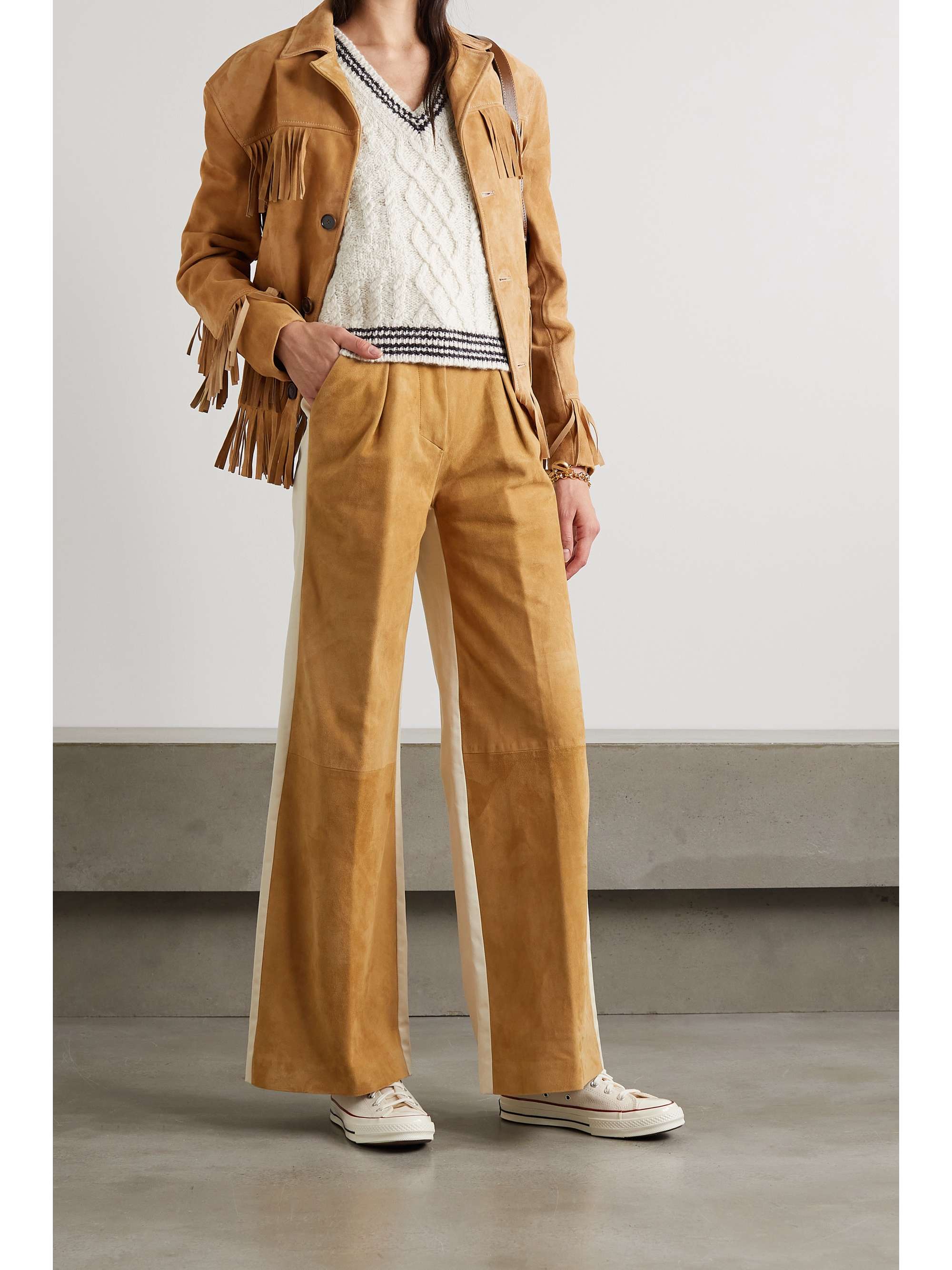 HALFBOY Fringed suede jacket