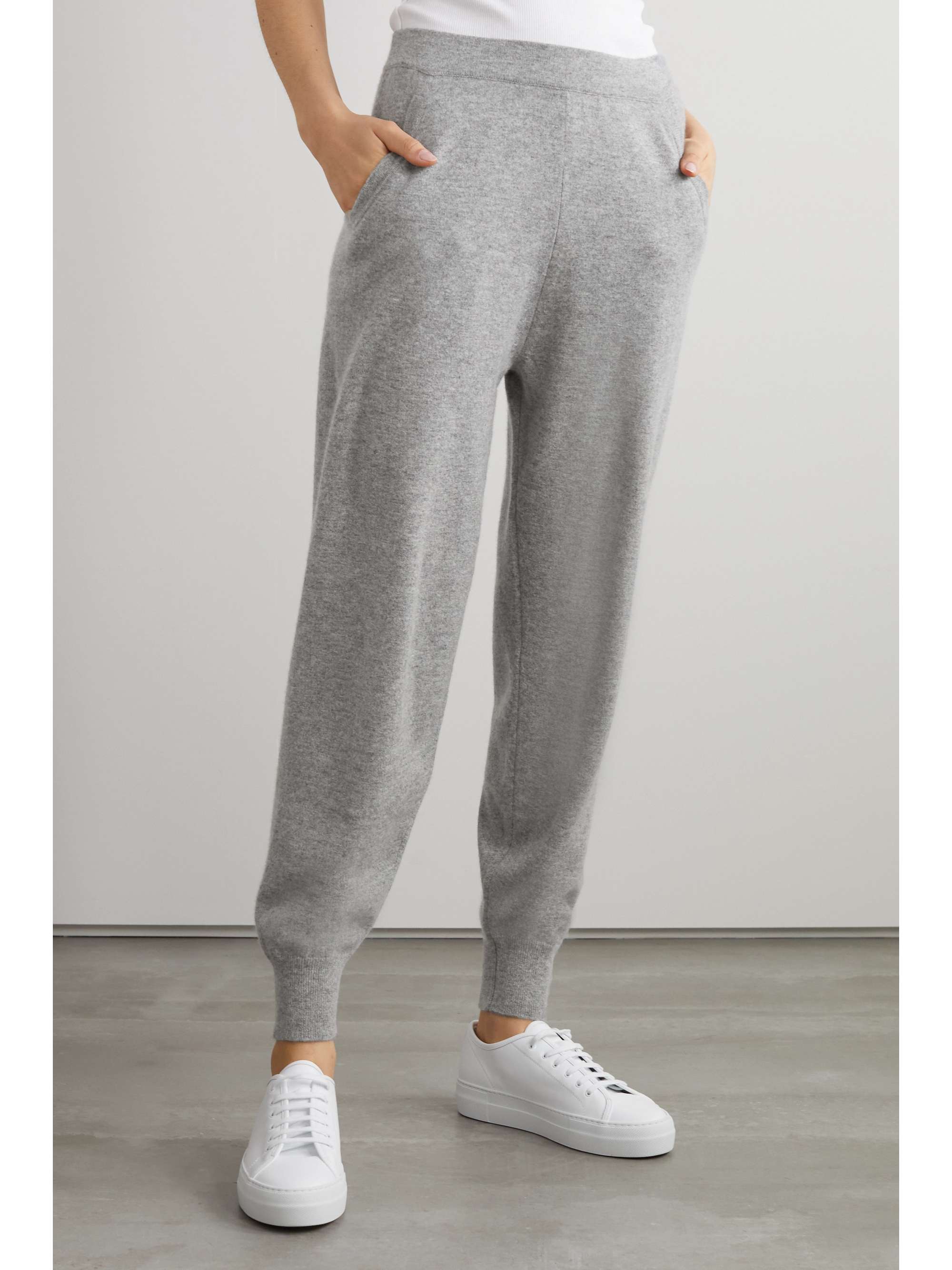 allude cashmere track pants