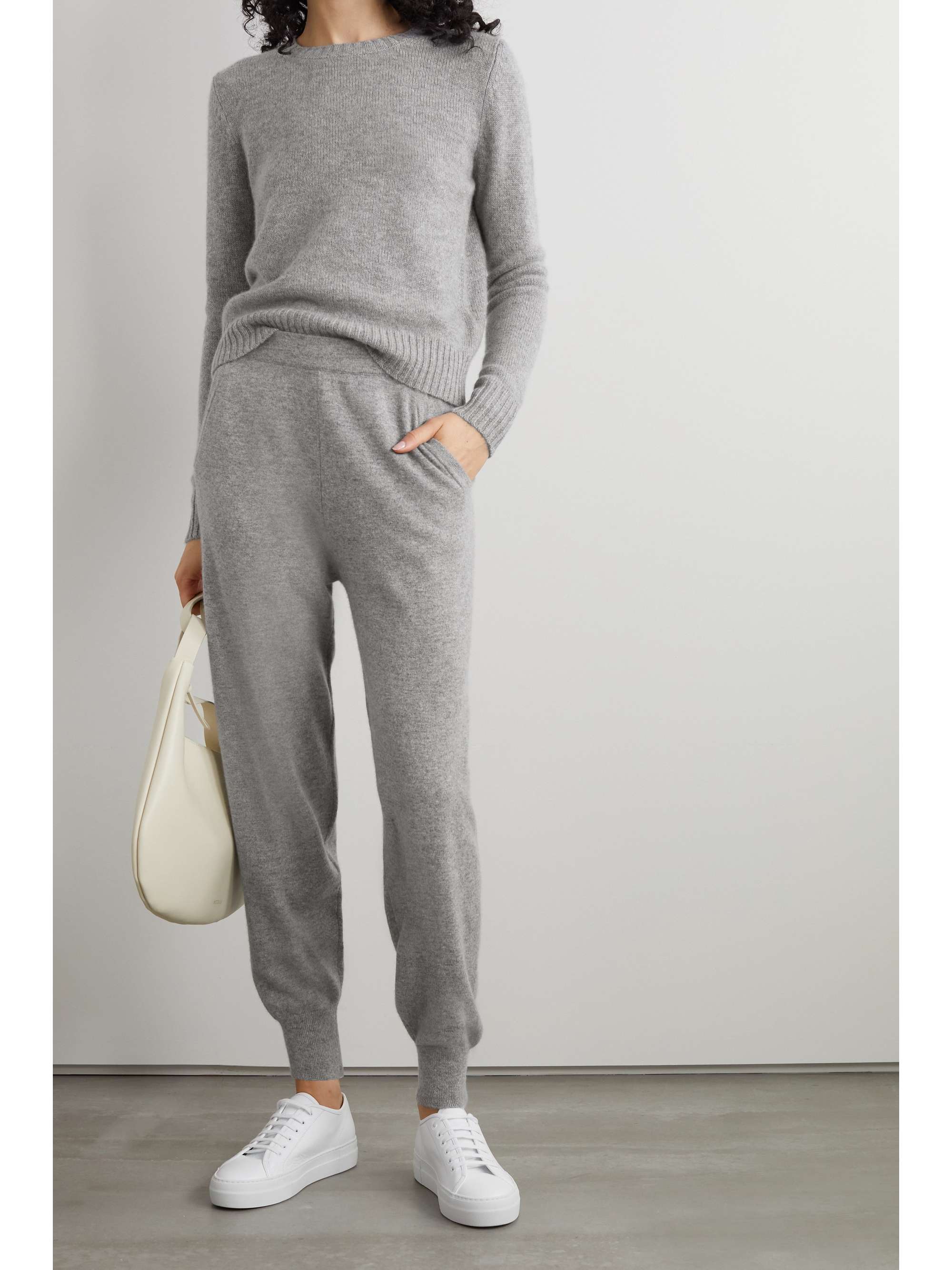 allude cashmere track pants