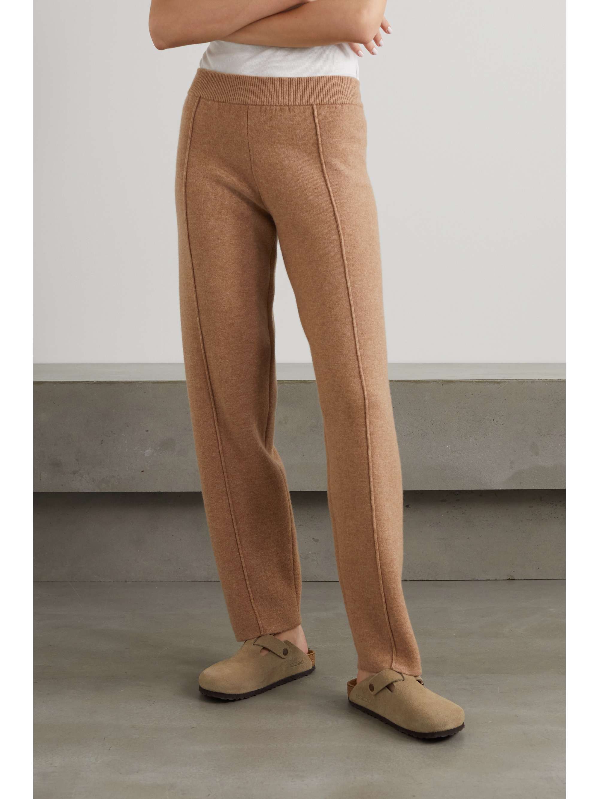 Brown Jema cashmere track pants | LISA 
