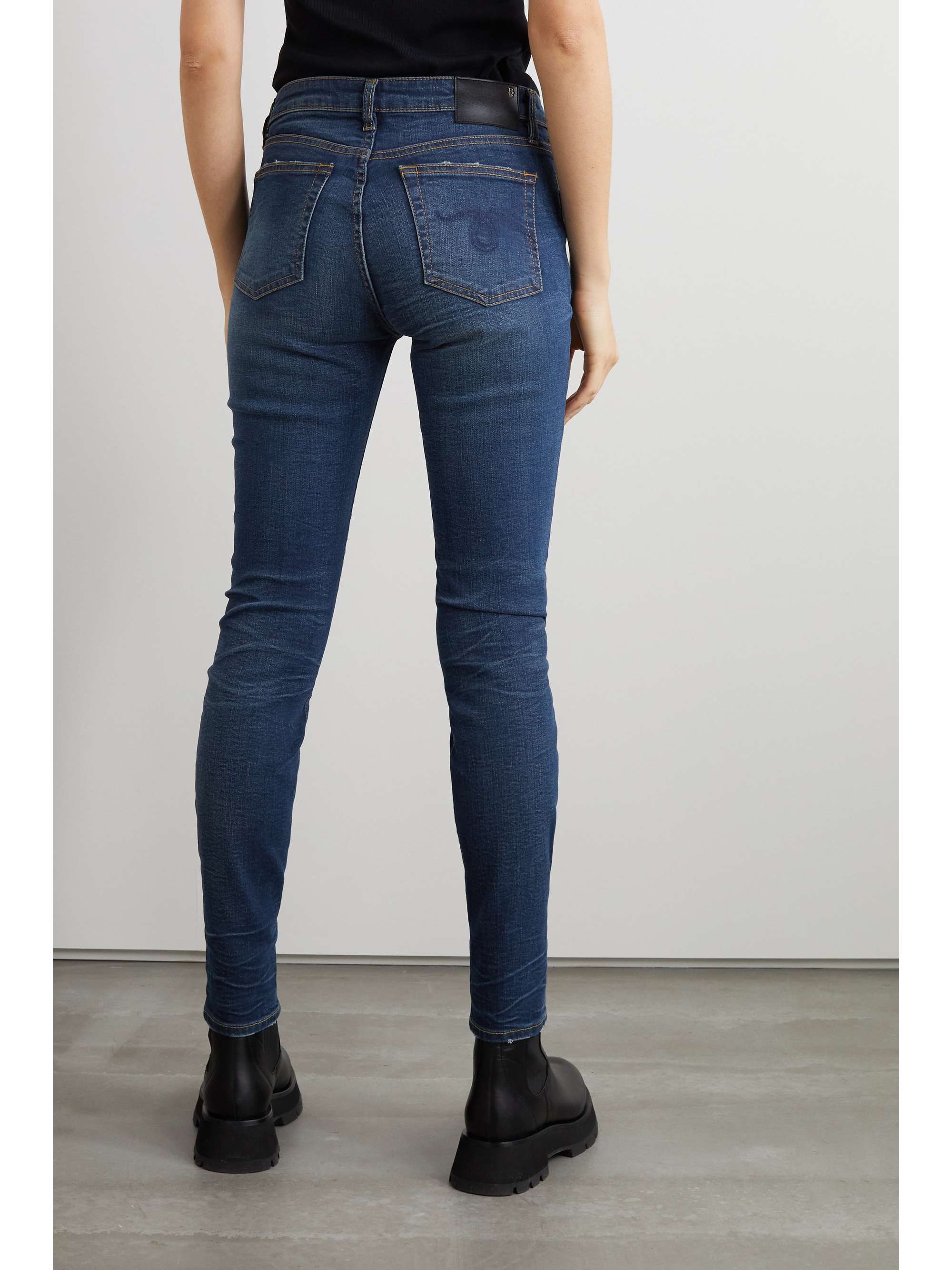 Mid denim Alison distressed mid-rise 