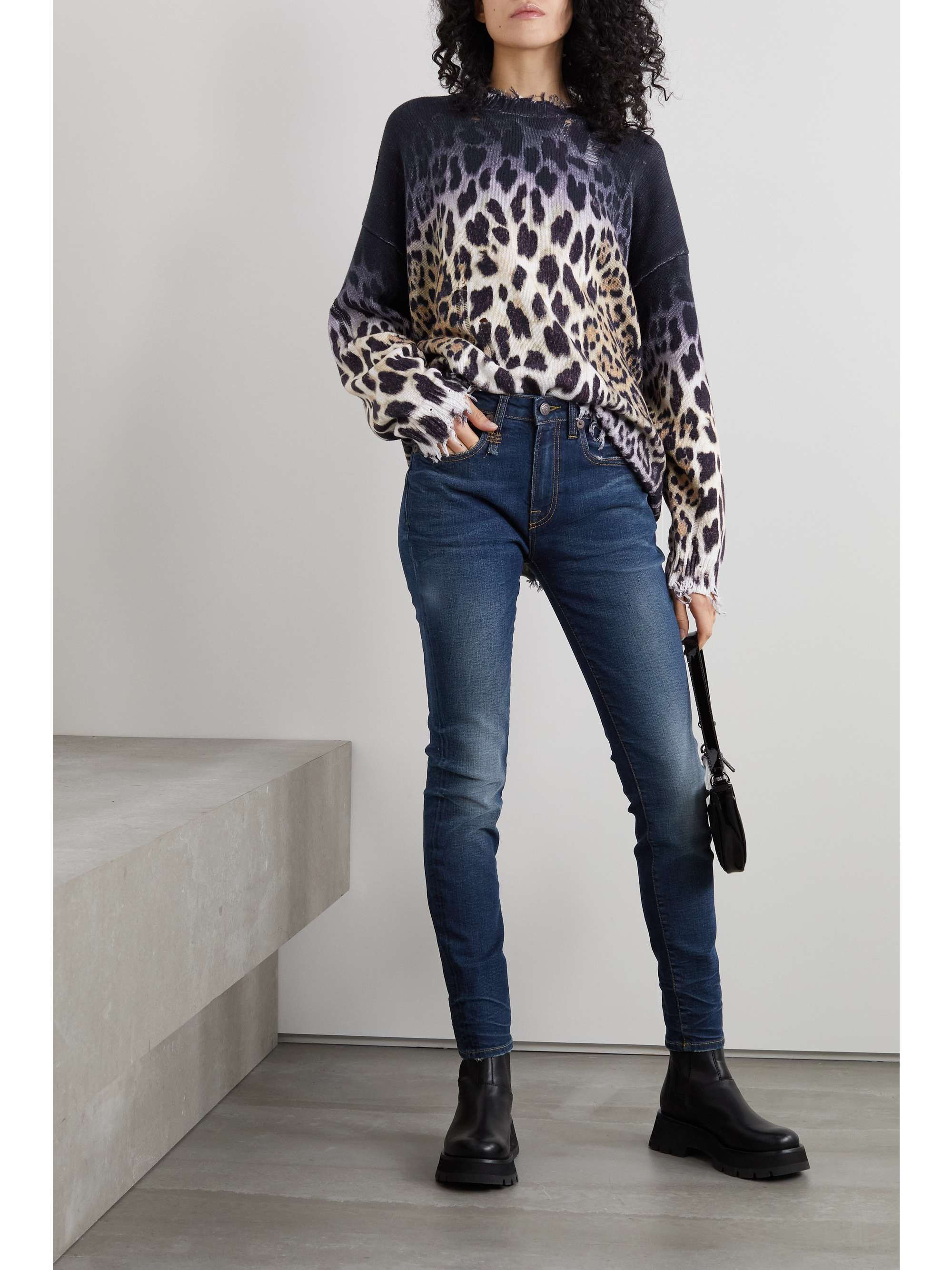 Mid denim Alison distressed mid-rise 