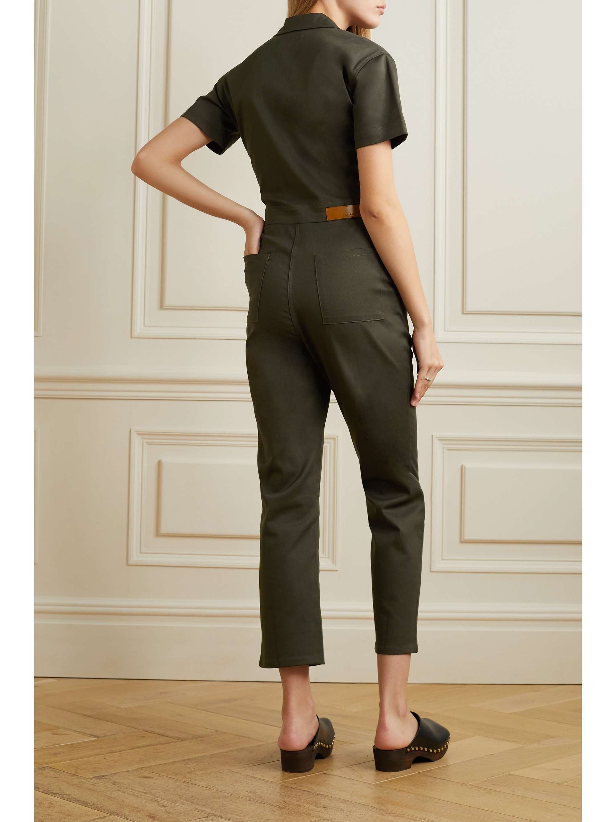 Rivet Utility - Worker Cotton-blend Twill Jumpsuit - Green - x large - Net a Porter