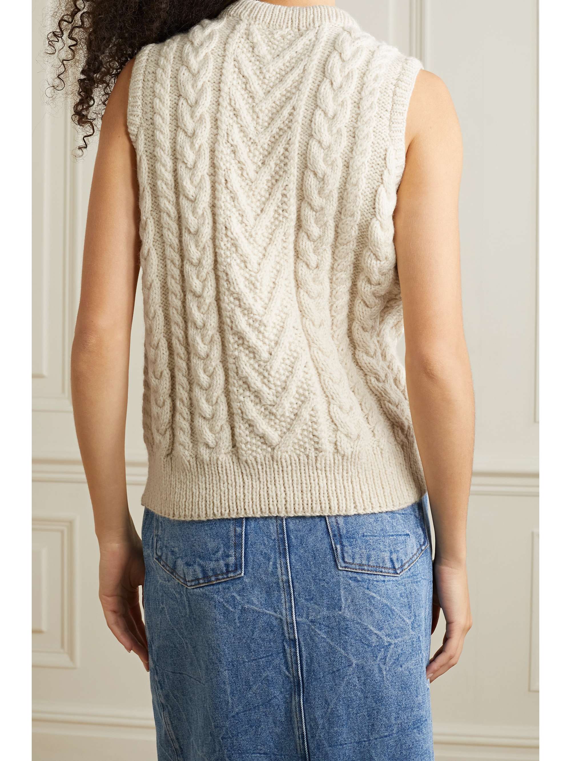 LINGUA FRANCA Outlaw cable-knit wool vest | NET-A-PORTER