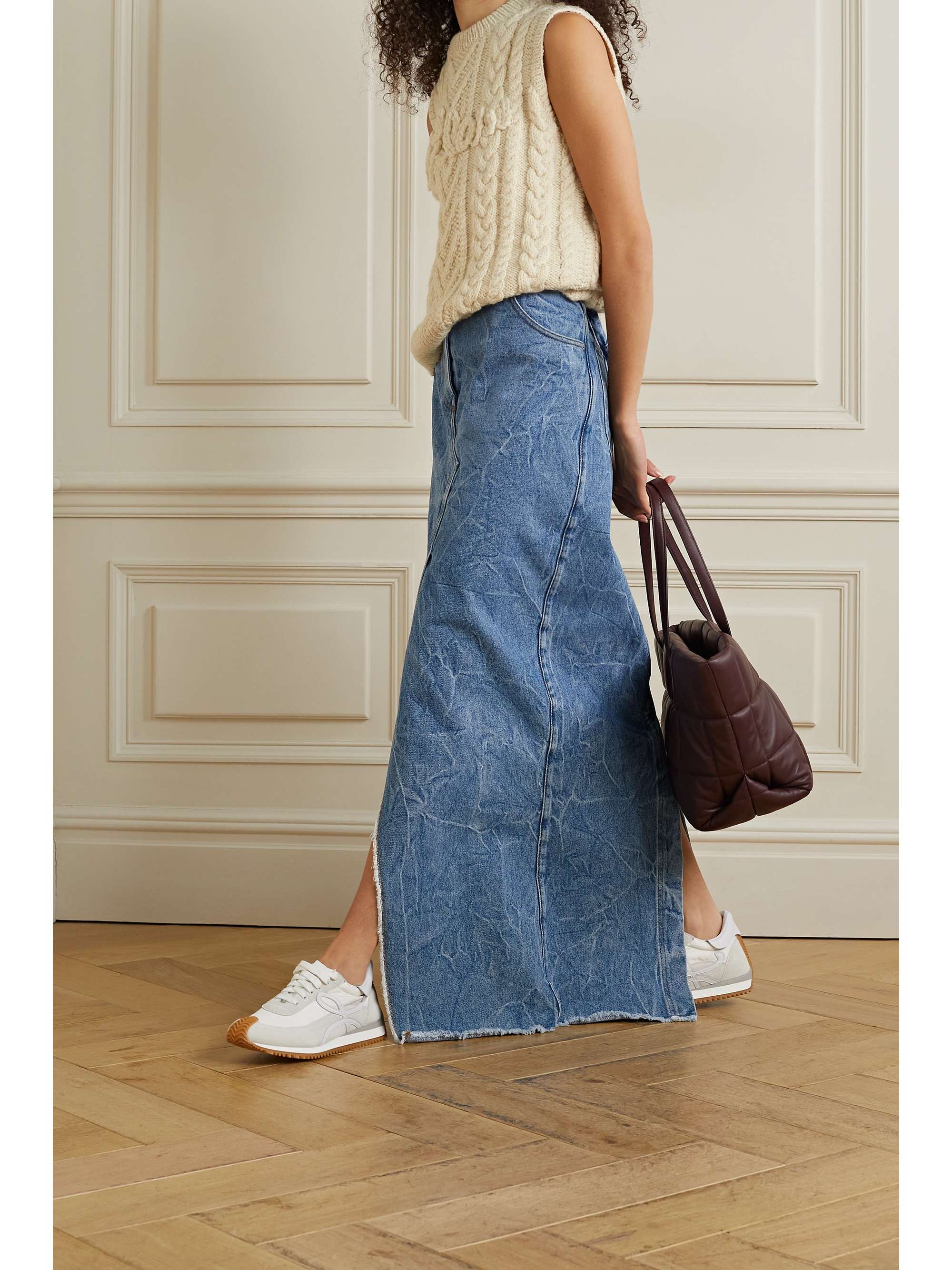 LINGUA FRANCA Outlaw cable-knit wool vest