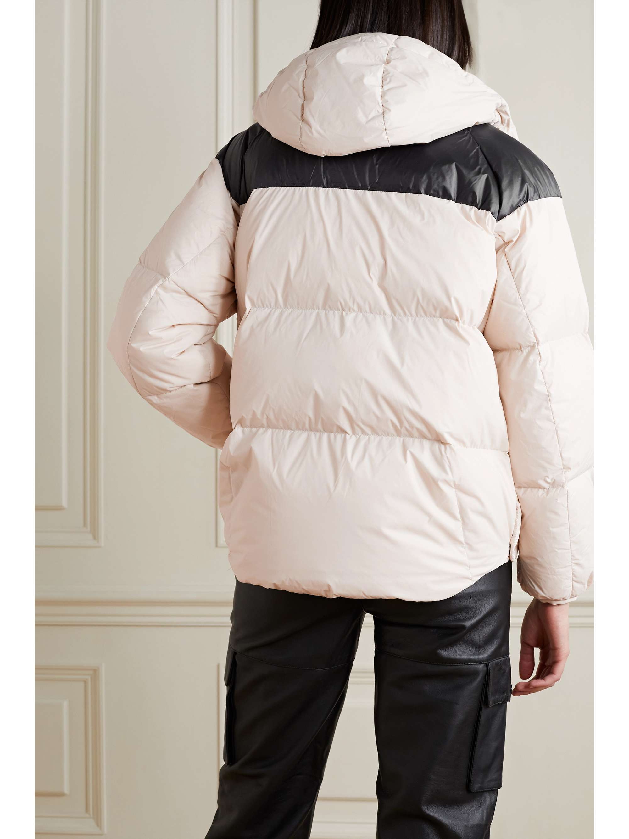 RAG & BONE Joelle hooded color-block quilted shell down jacket