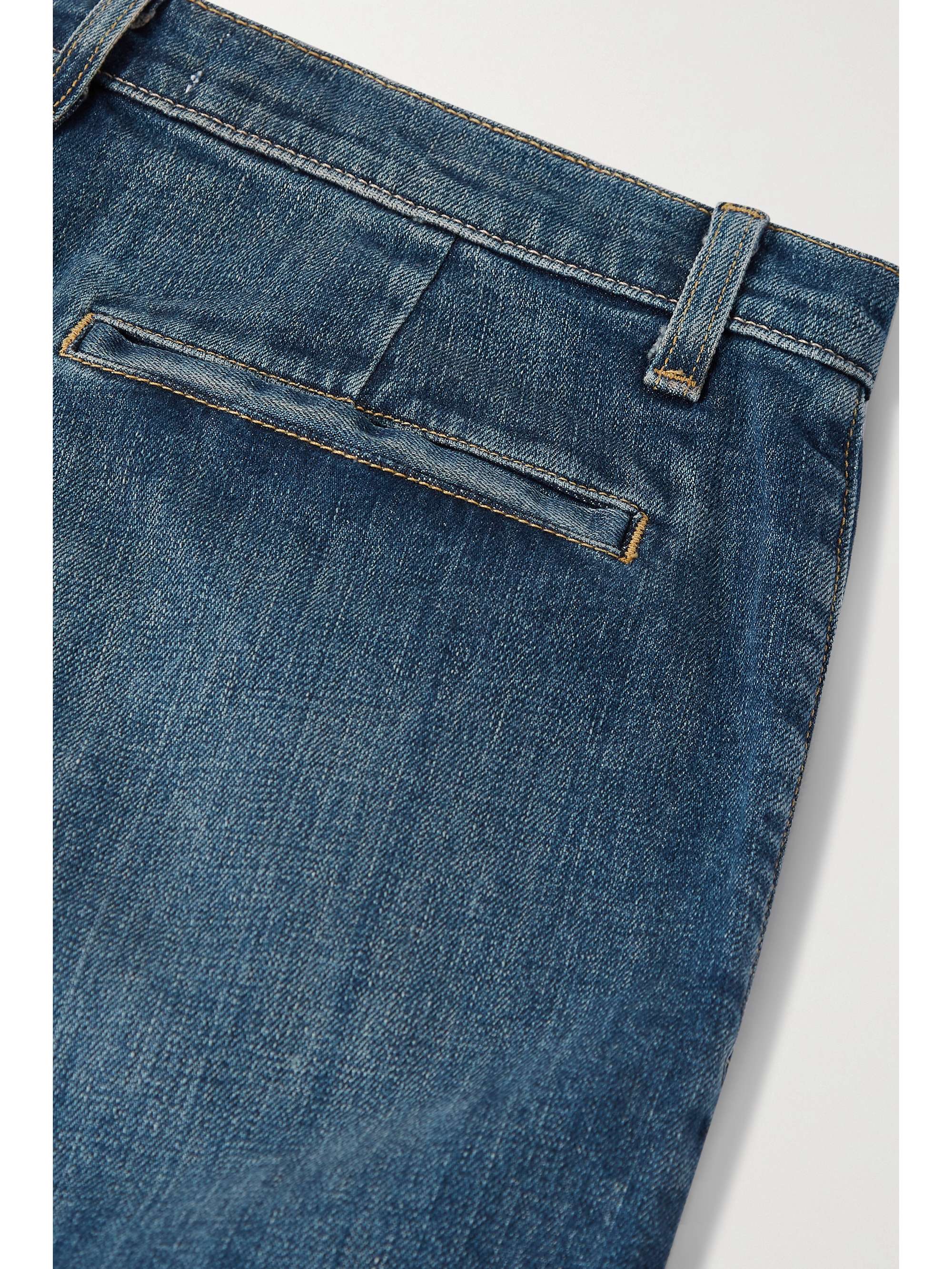 NILI LOTAN Flora pleated high-rise wide-leg jeans