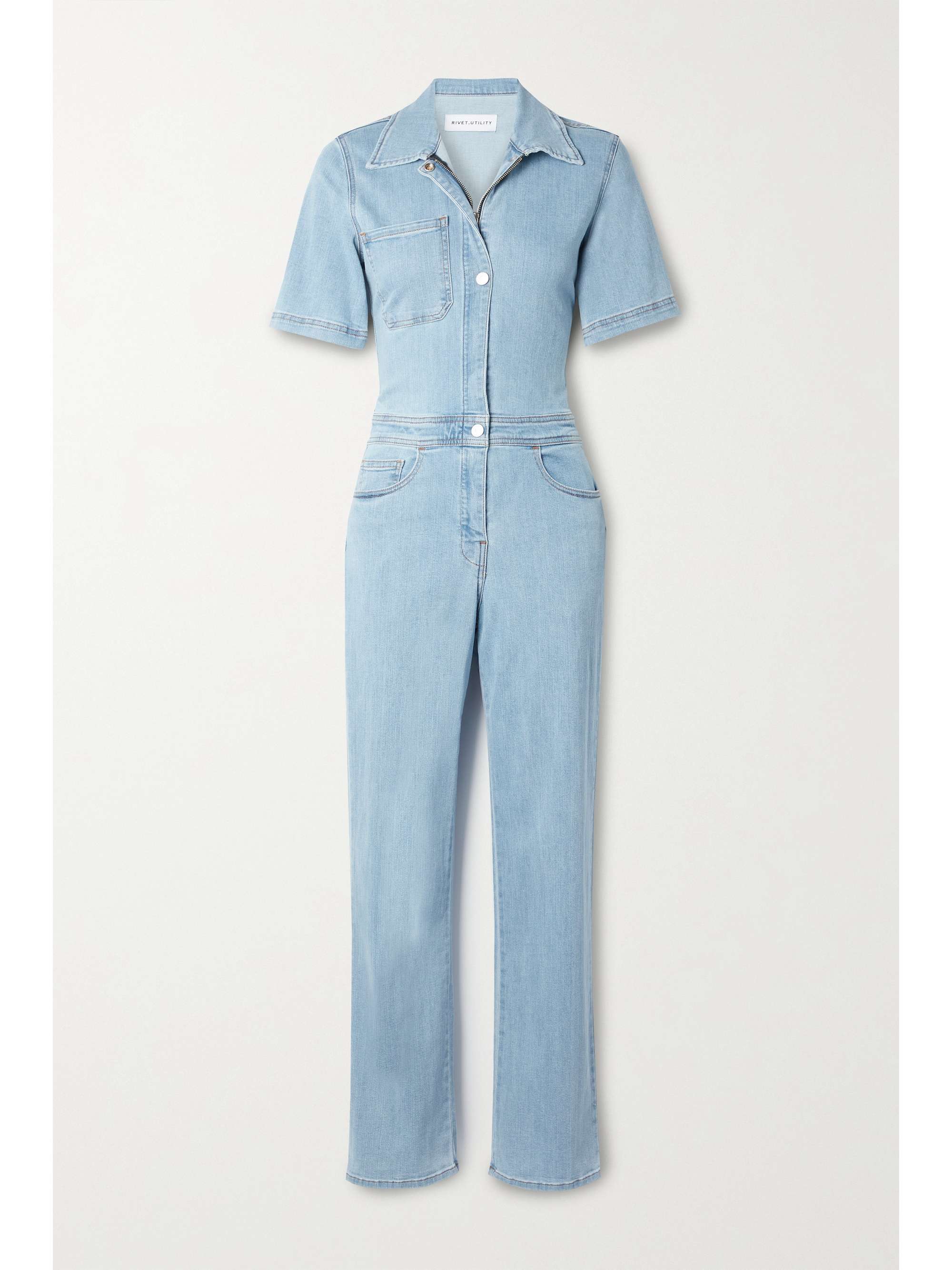Light denim Rowdy stretch-denim 