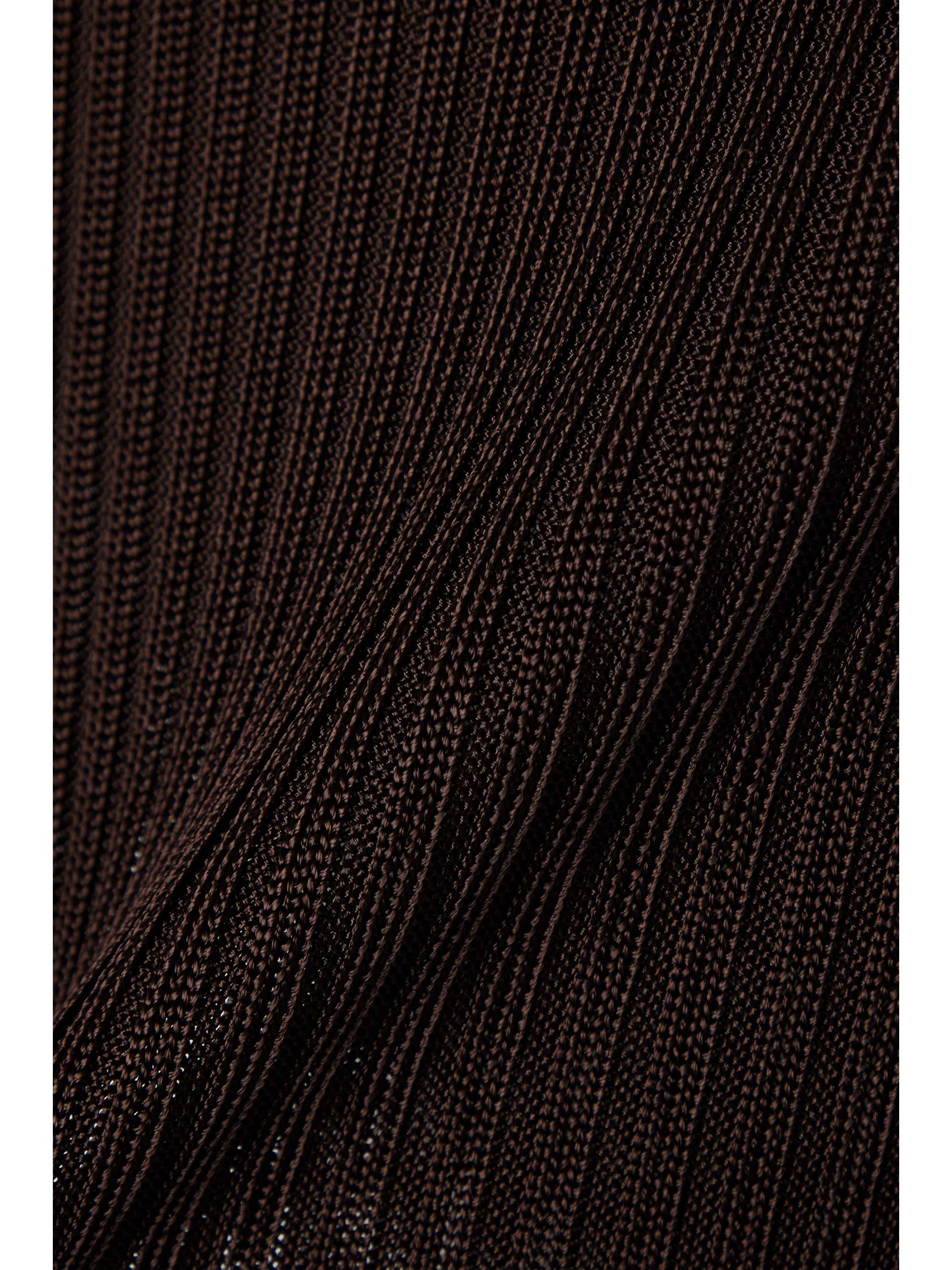 NINETY PERCENT Ribbed-knit midi skirt