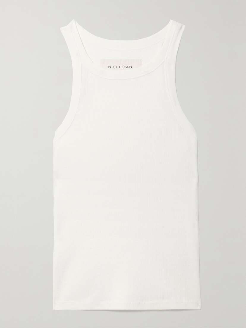 Nili Lotan Jennifer Ribbed Cotton-jersey Tank