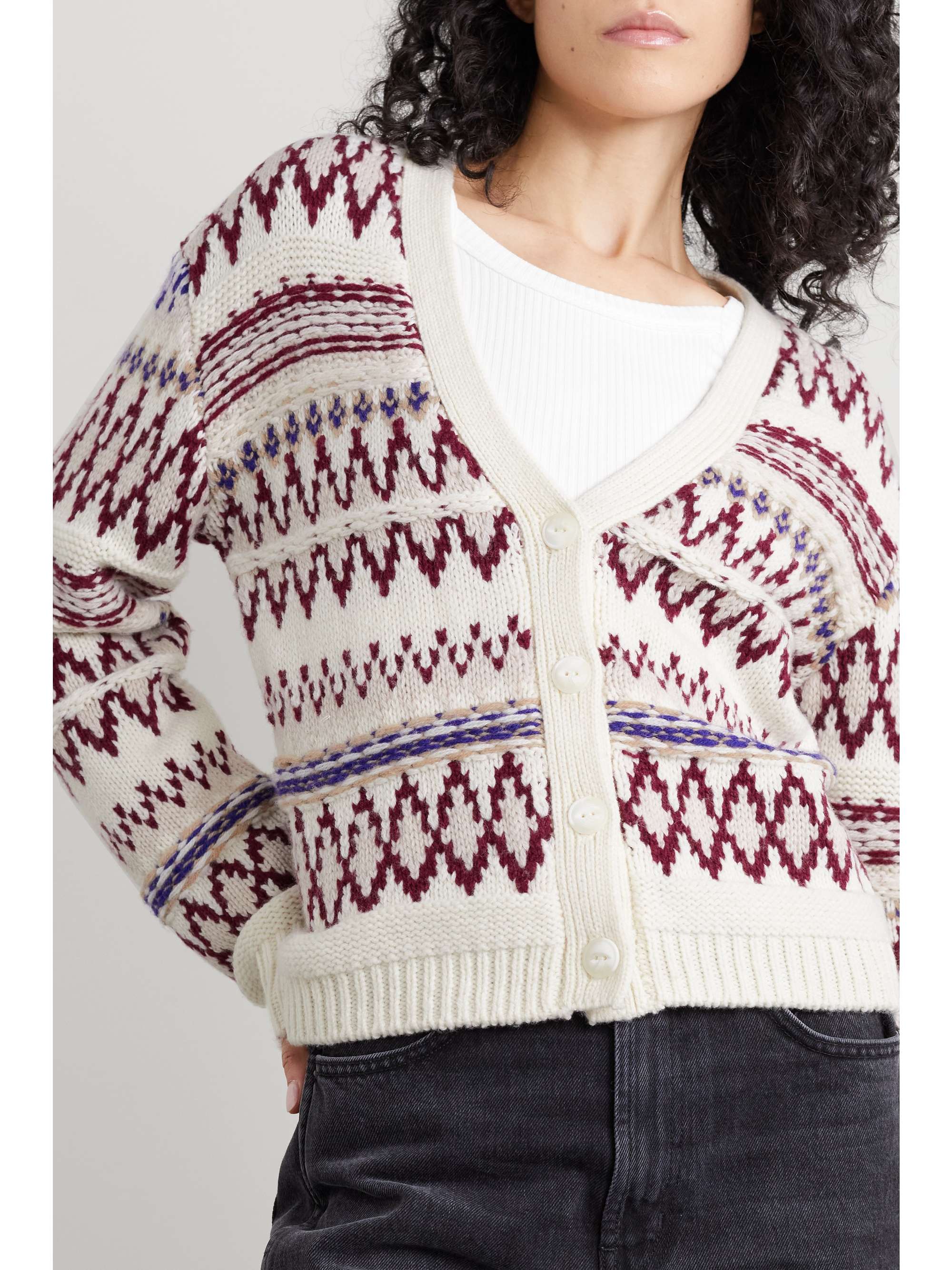 Ivory Willow Fair Isle wool cardigan RAG & BONE NETAPORTER