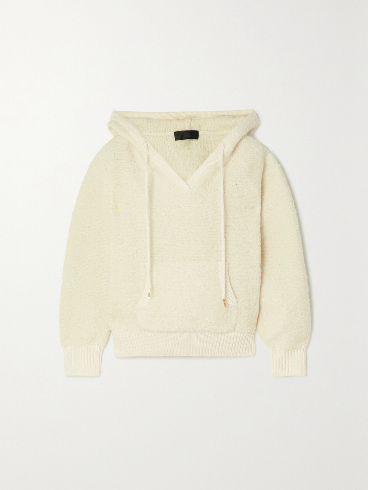 Nili Lotan Marcello Merino Wool-blend Hoodie - Ivory