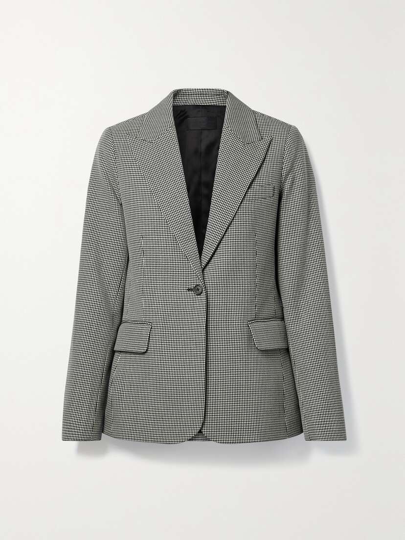Nili Lotan Marshal Houndstooth Wool Blazer