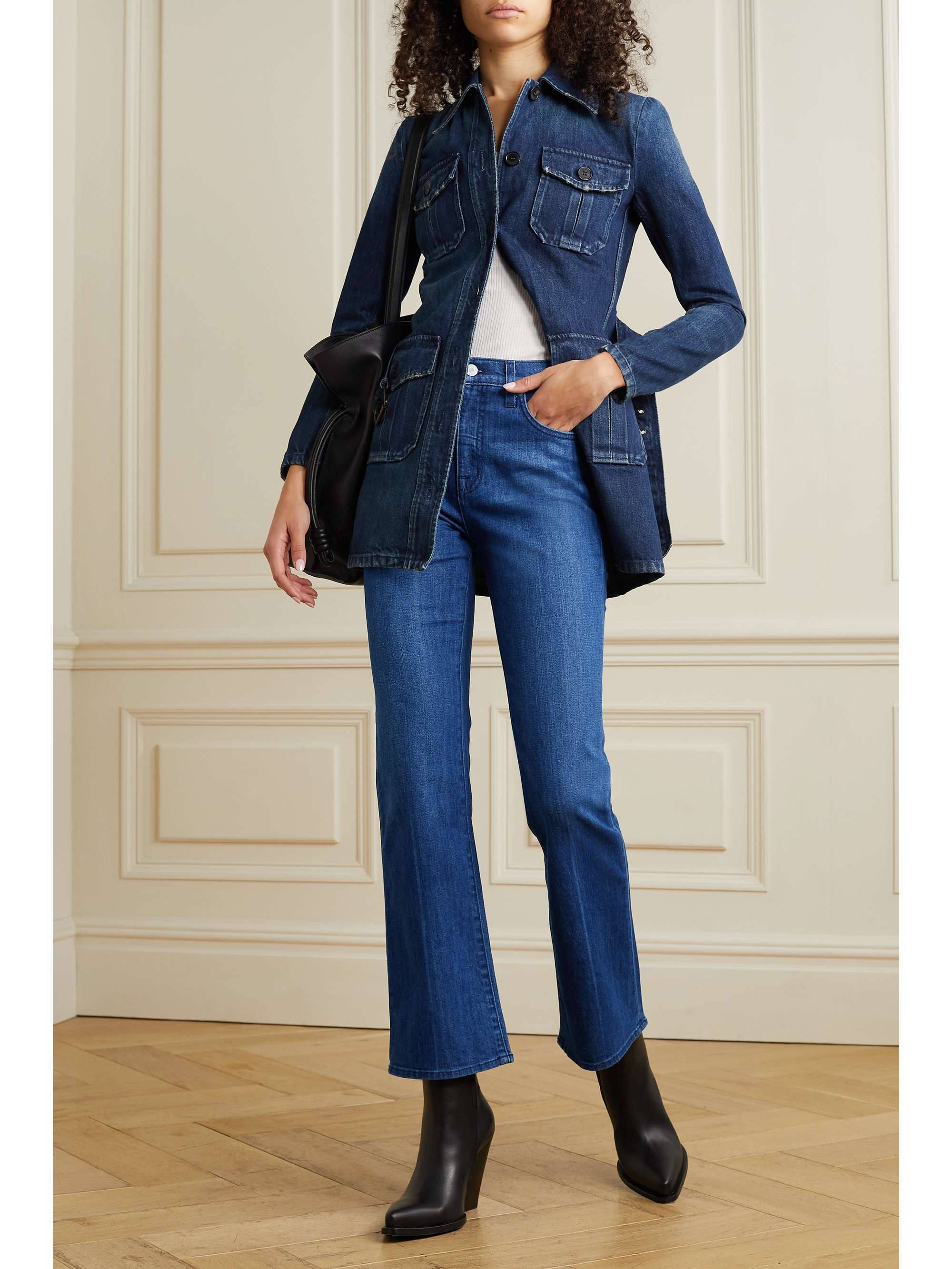 Dark denim High-rise bootcut jeans 