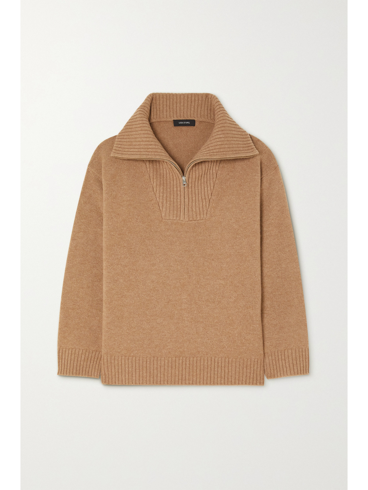 brown zip jumper