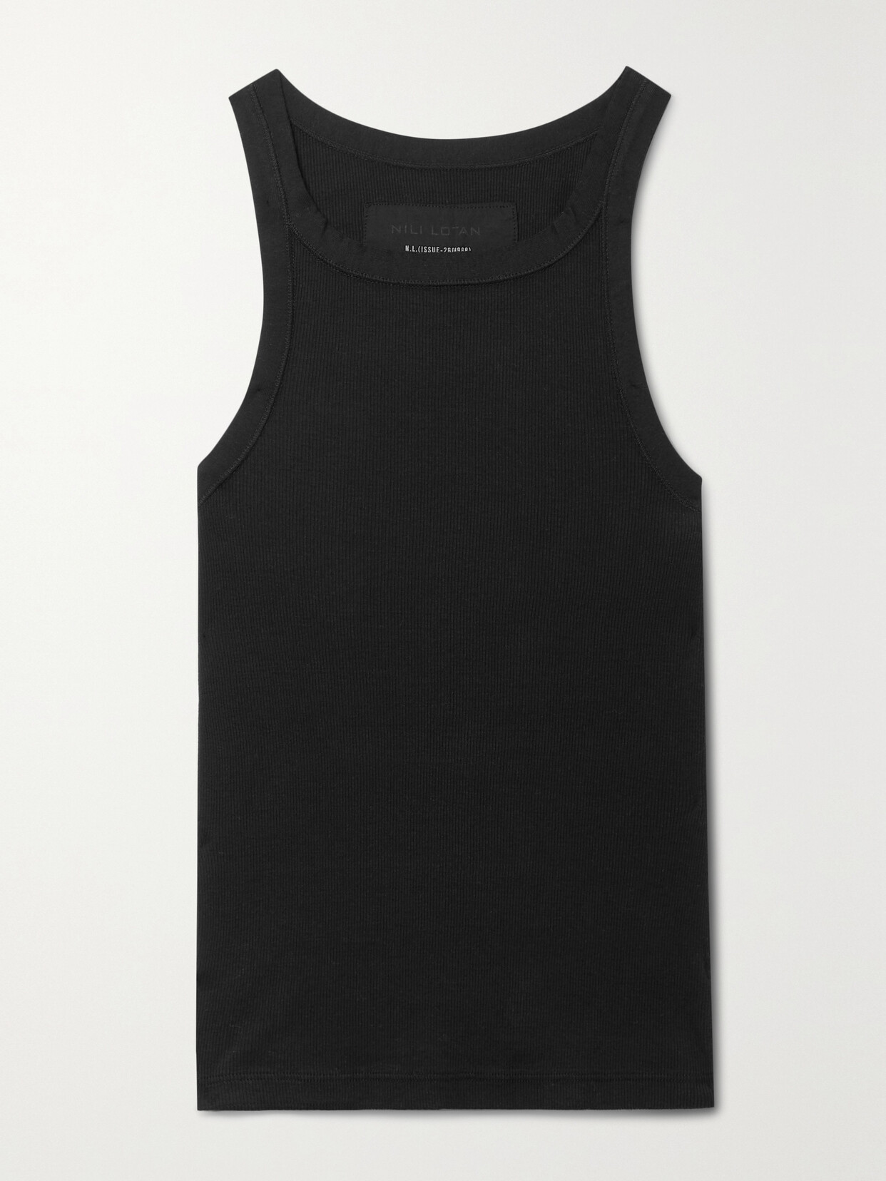 Nili Lotan Jennifer Ribbed Cotton-jersey Tank - Black