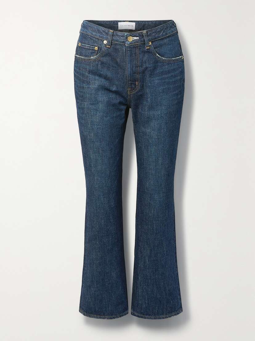 TU ES MON TRESOR + Net Sustain The Moonstone Cropped High-rise Bootcut Jeans