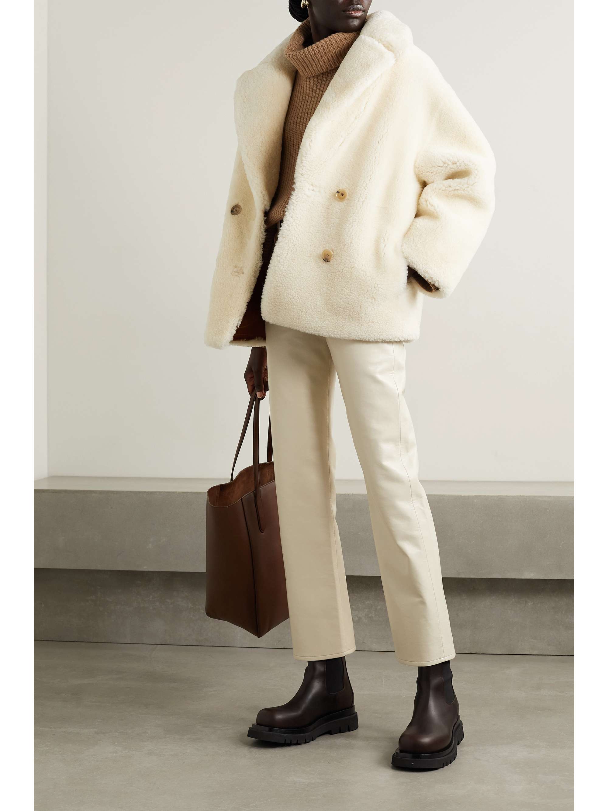 NILI LOTAN Addie double-breasted shearling jacket
