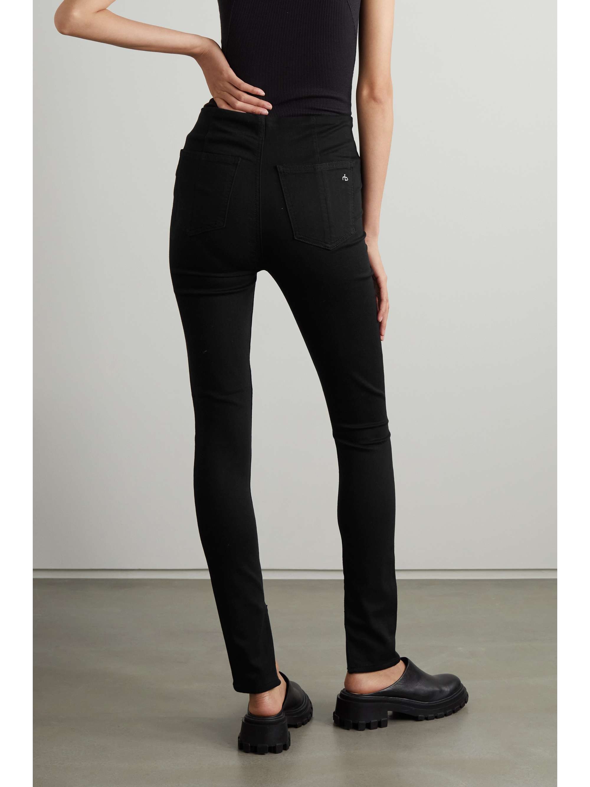 Black Nina high-rise skinny jeans | RAG 