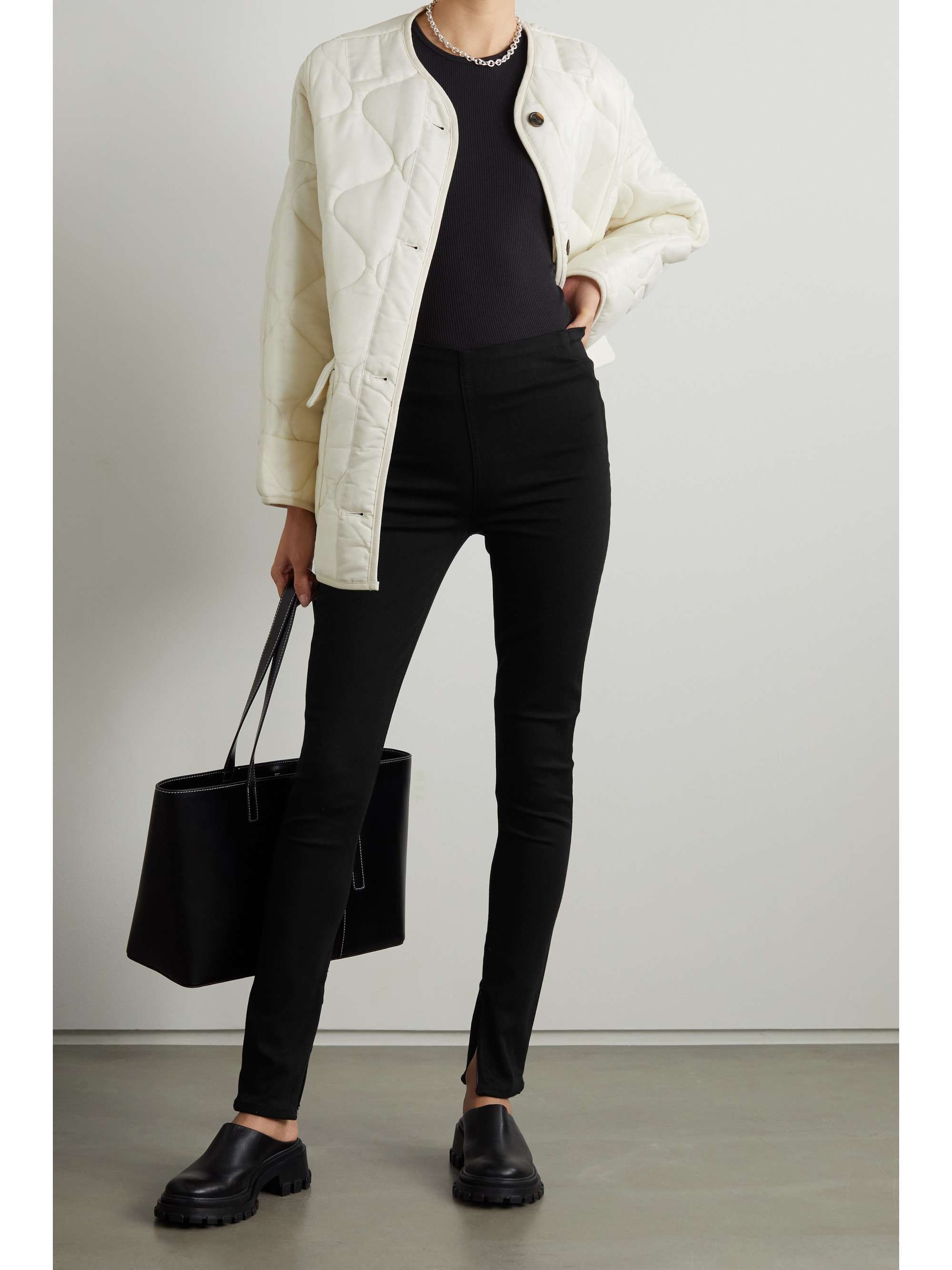 Black Nina high-rise skinny jeans | RAG 